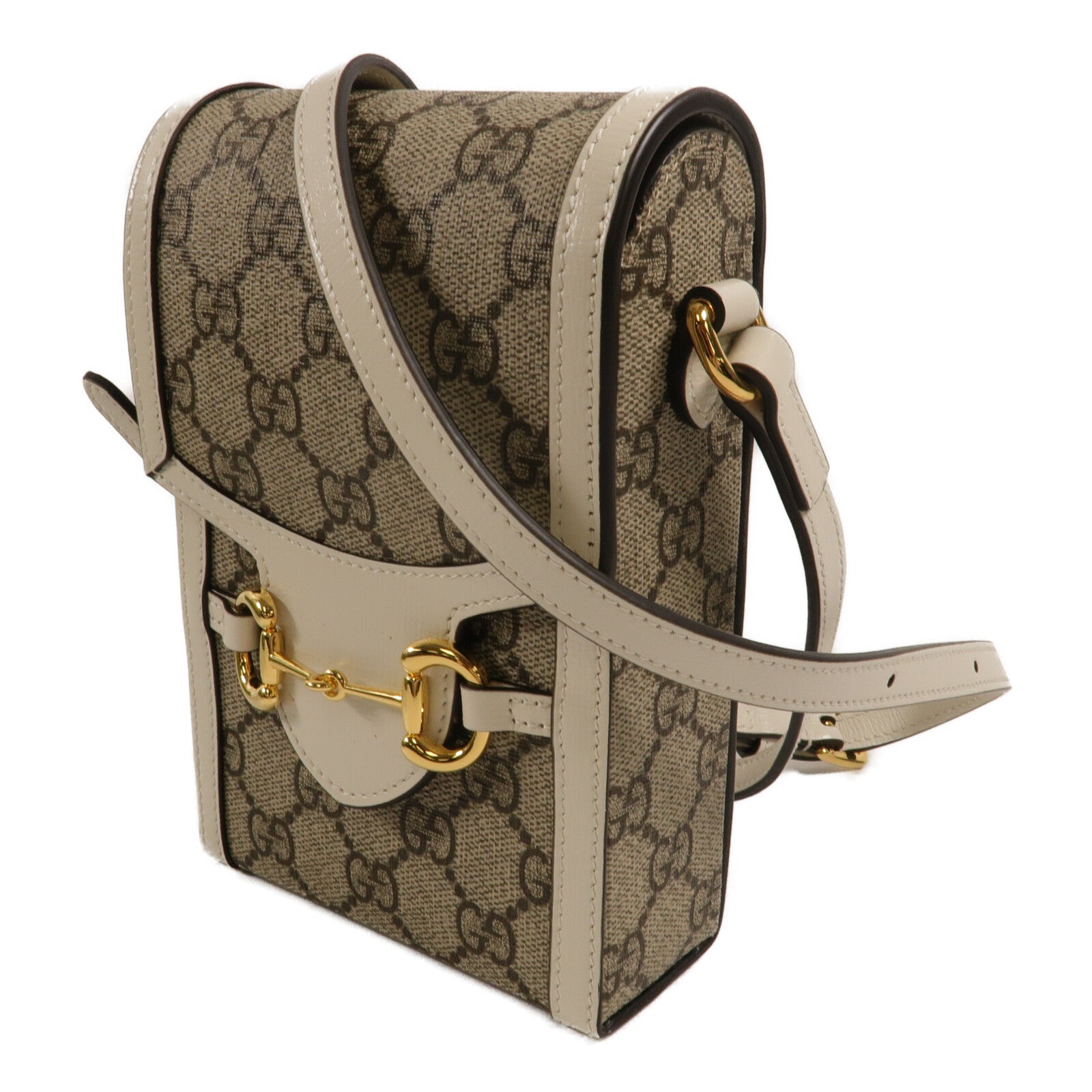 GUCCI 塗層帆布1955 Horsebit肩背袋