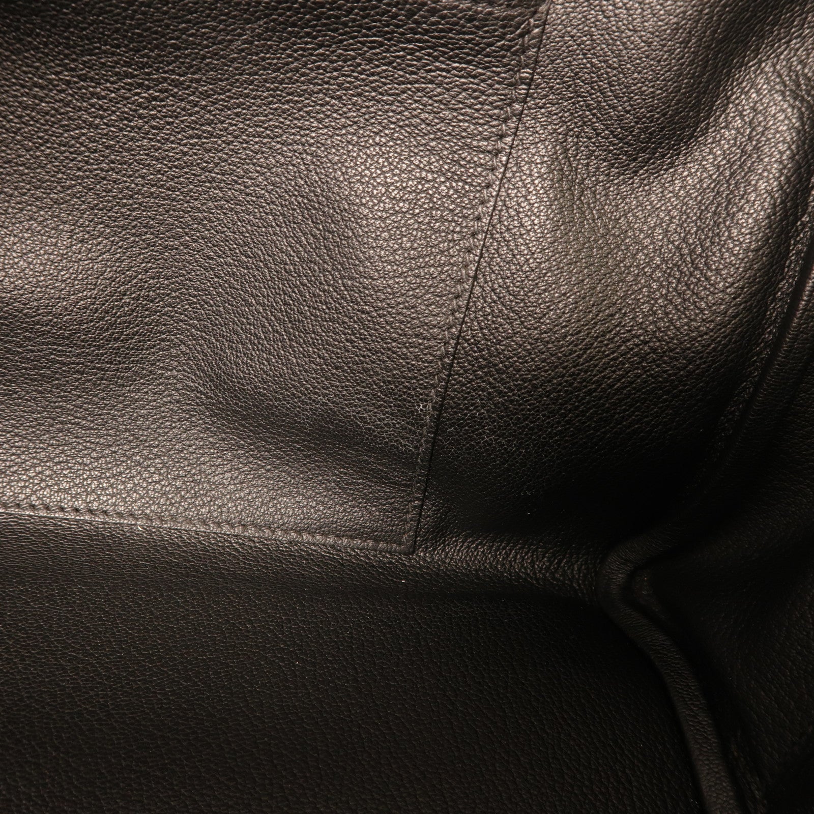 HERMES Fjord皮革Sack Amvie 36銀扣手挽袋Noir