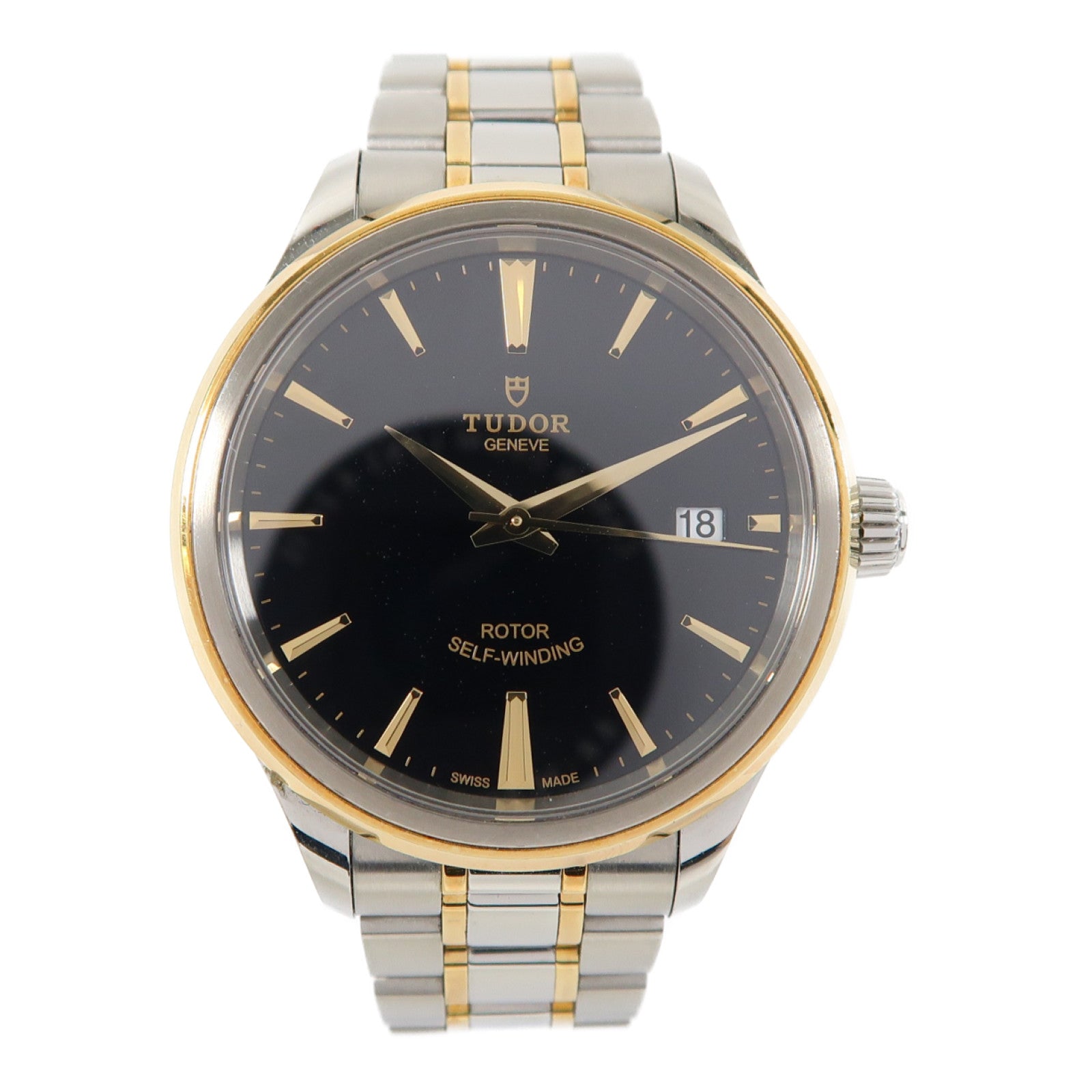TUDOR Style不鏽鋼手錶自動機芯黑色