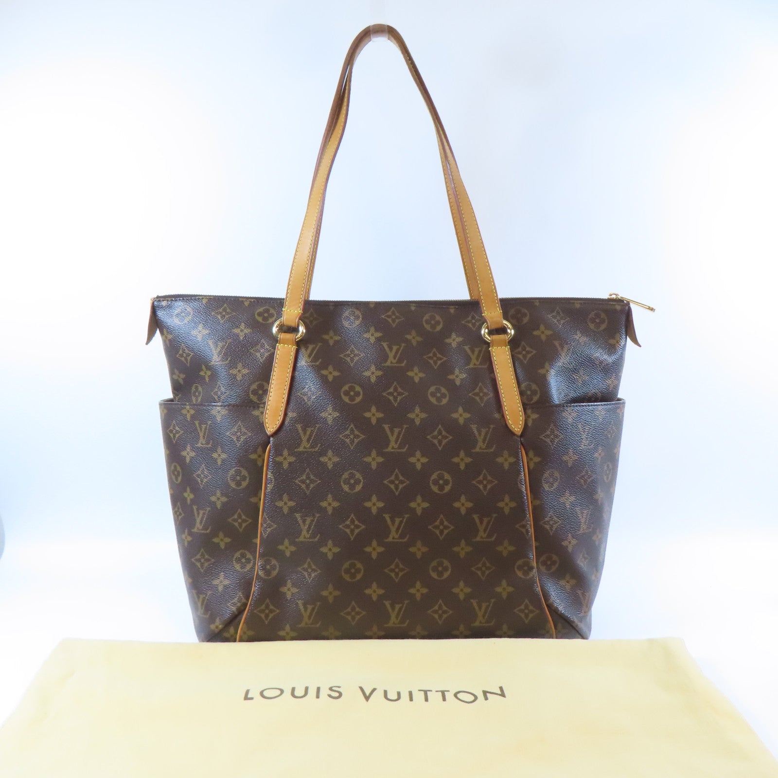 LOUIS VUITTON Monogram Totally GM Shoulder Bag金扣肩背袋啡色
