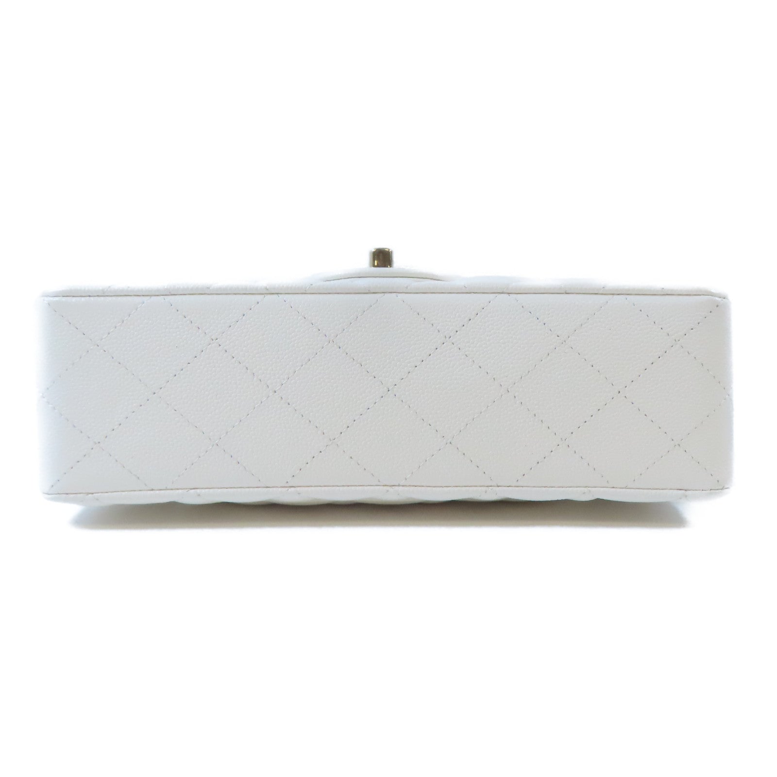 CHANEL 【激減優惠】菱格牛皮皮革Classic 23金扣鏈帶肩背袋白色