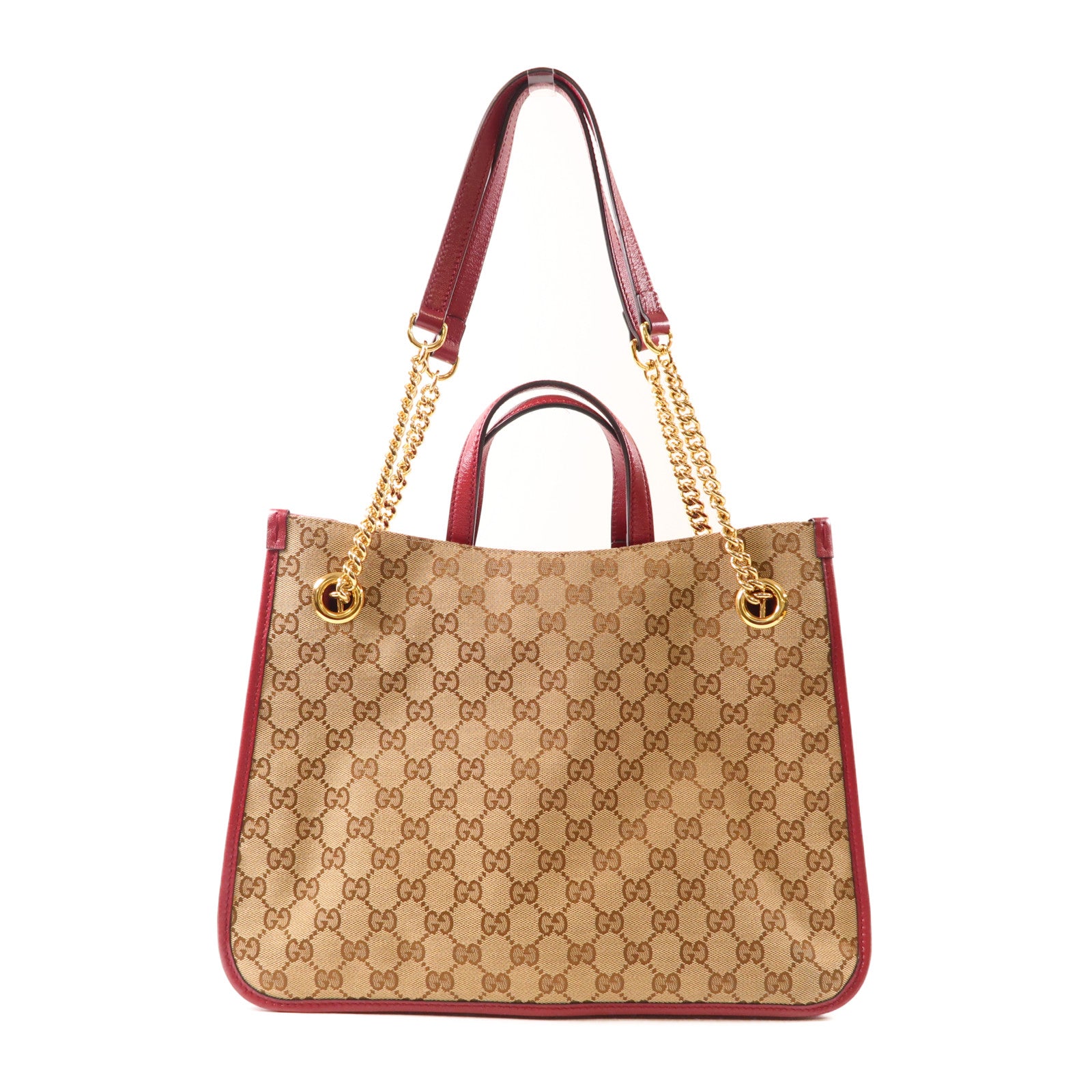GUCCI 帆布Horsebit金扣手挽肩背兩用袋