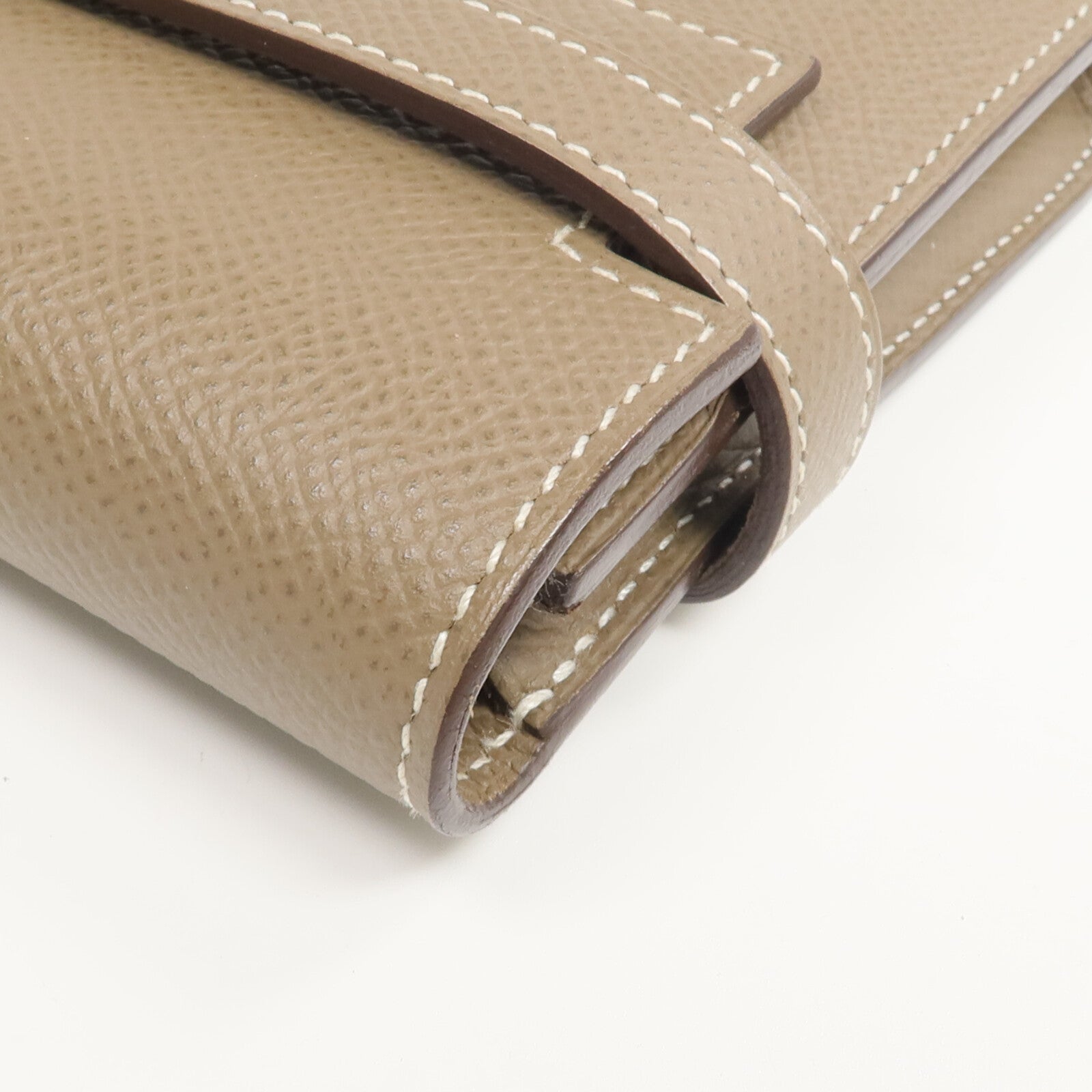 HERMES Epsom皮革Kelly Long Wallet長錢包Etoupe