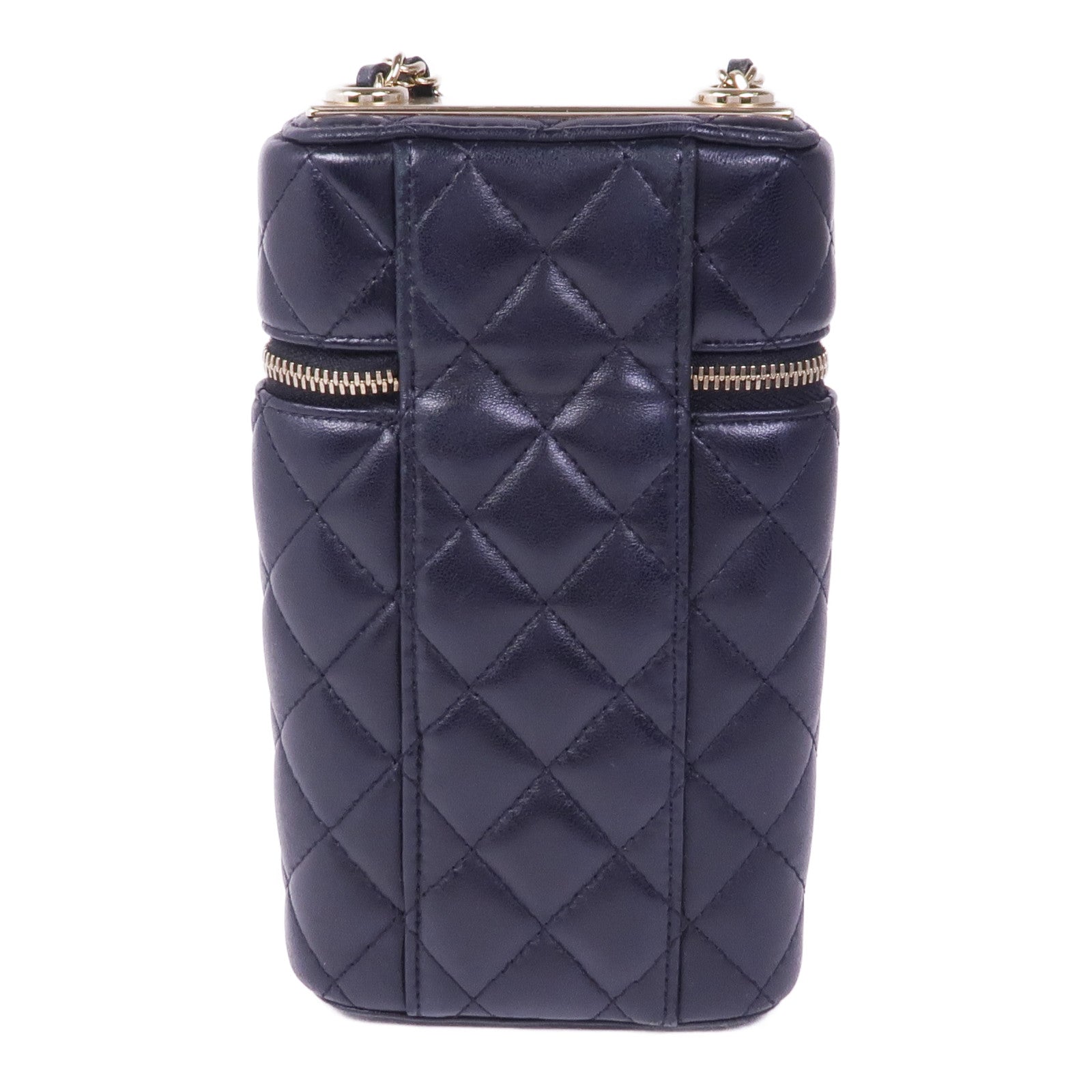 CHANEL 羊皮皮革Chain Shoulder金扣鏈帶肩背袋