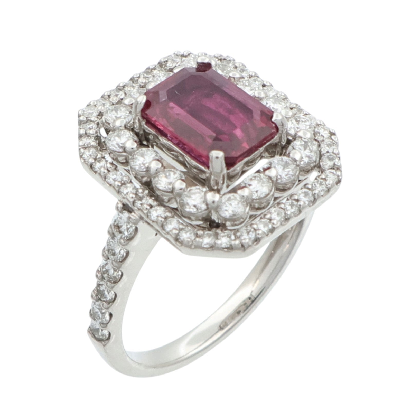 JEWELRY PT900鉑金/紅寶石Ruby鑽石戒指