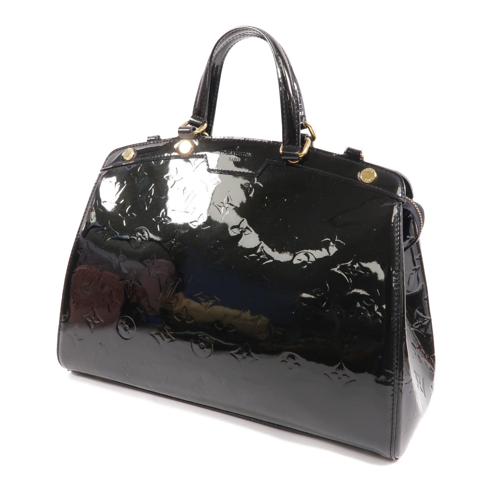 LOUIS VUITTON Vernis Brea MM金扣手挽肩背兩用袋