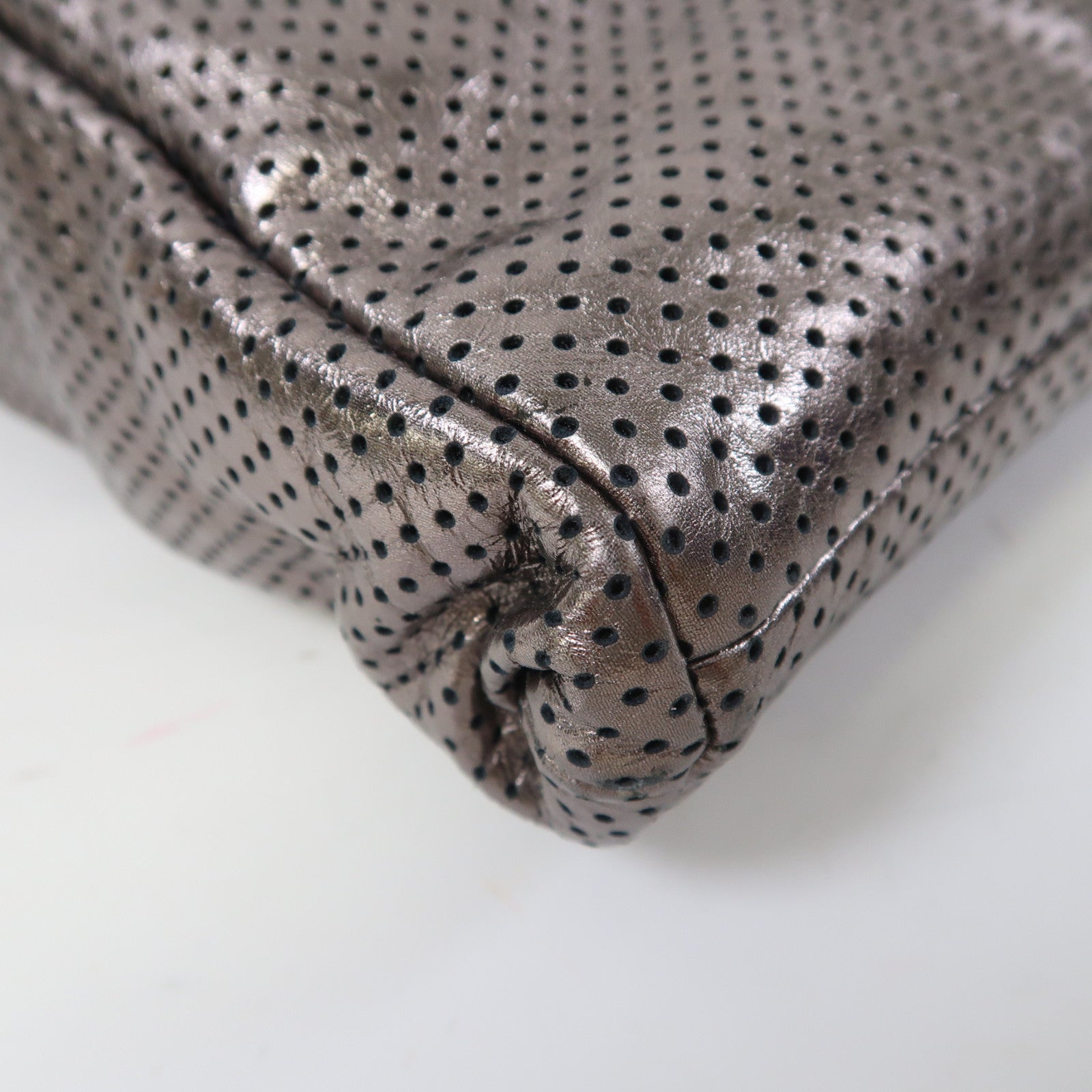CHANEL 【激減優惠】皮革Reissue Metallic Bag金扣/銀扣鏈帶肩背袋銀色