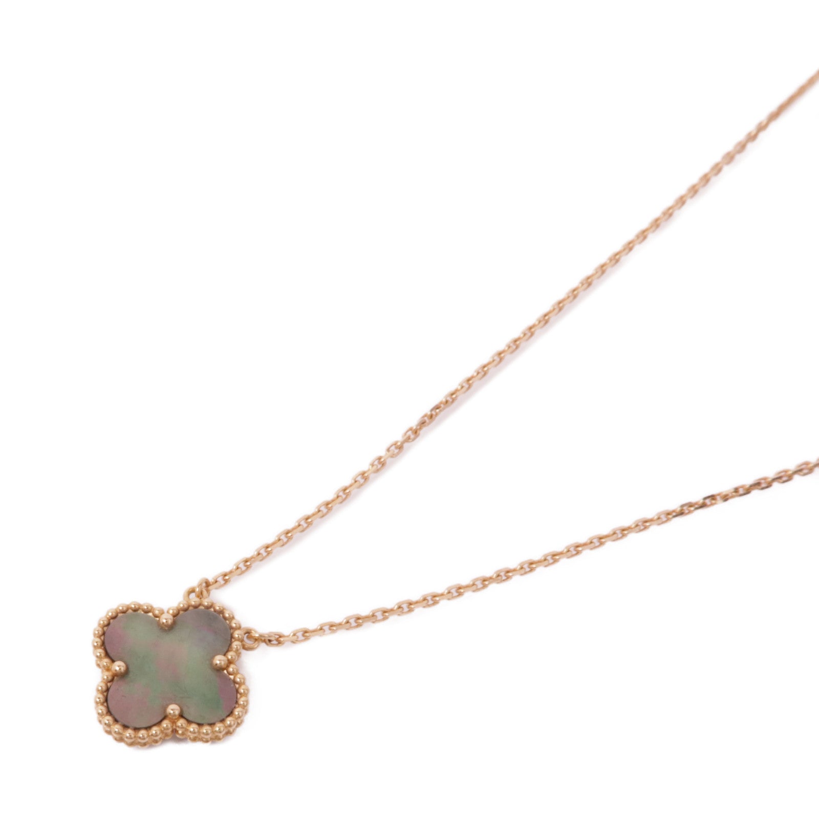 Van Cleef & Arpels 18K玫瑰金Vintage Alhambra珍珠母貝項鍊