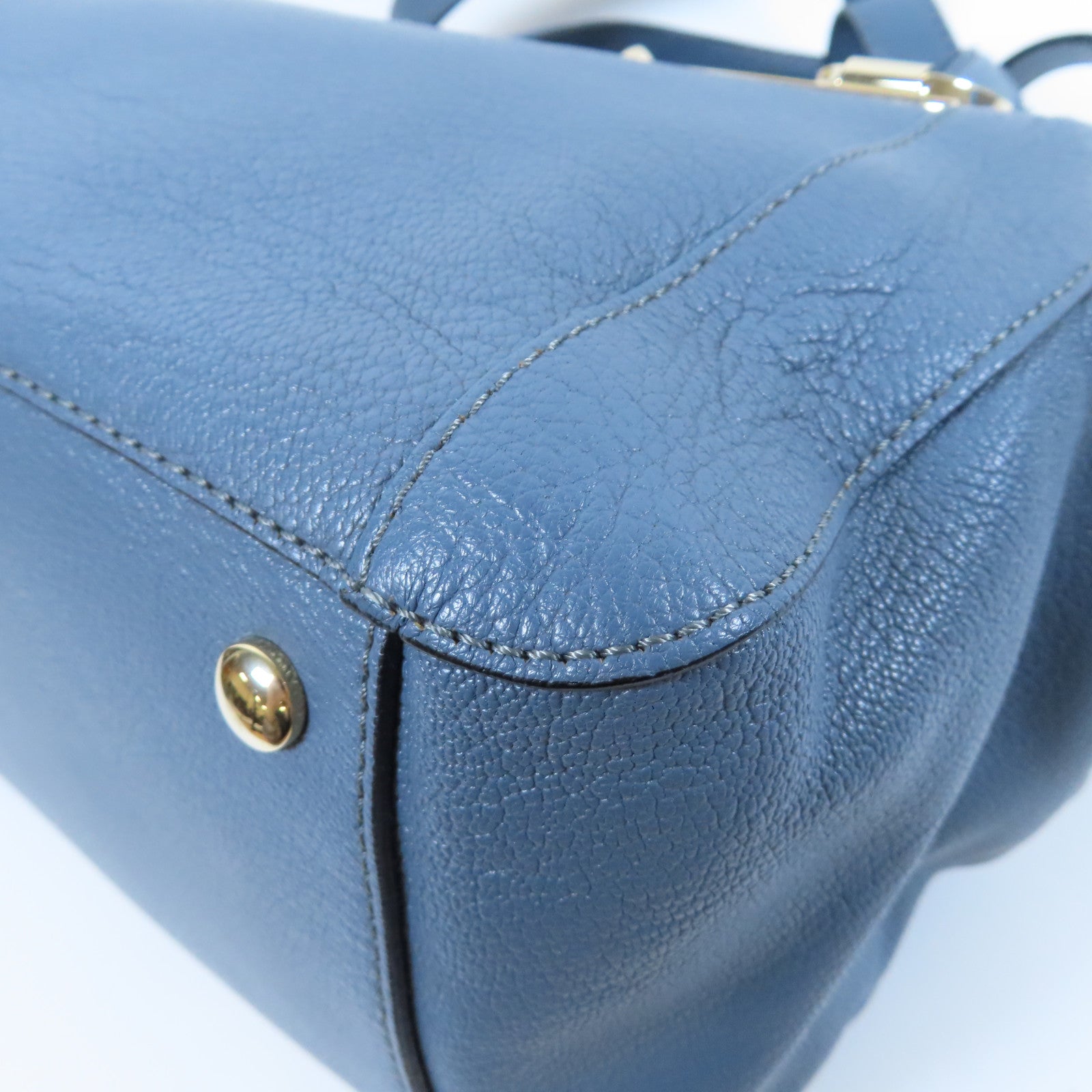 Chloe 【激減優惠】牛皮皮革2 Way Shoulder Bag金扣手挽肩背兩用袋藍色