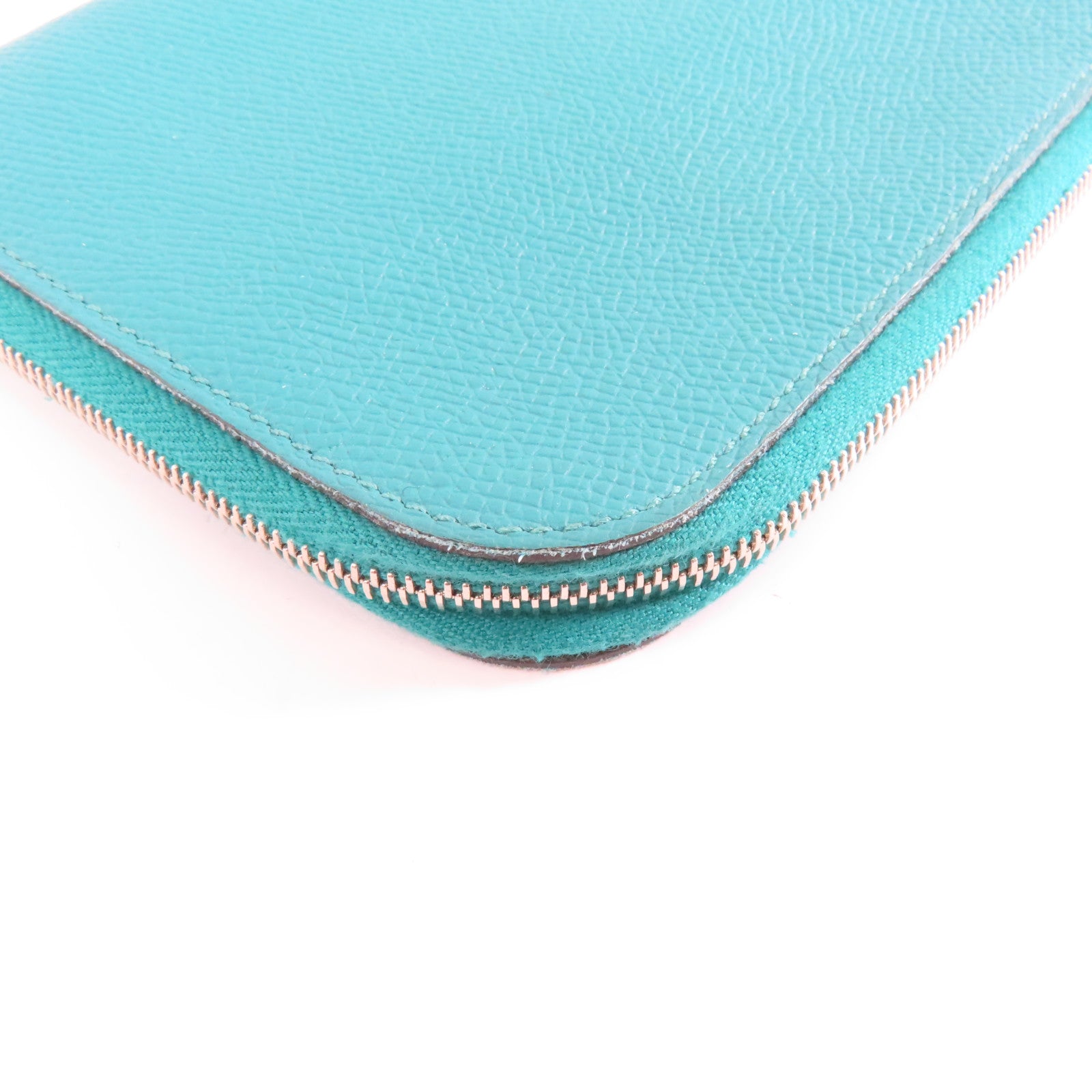 HERMES Epsom皮革Wallet銀扣錢包Vert/綠色