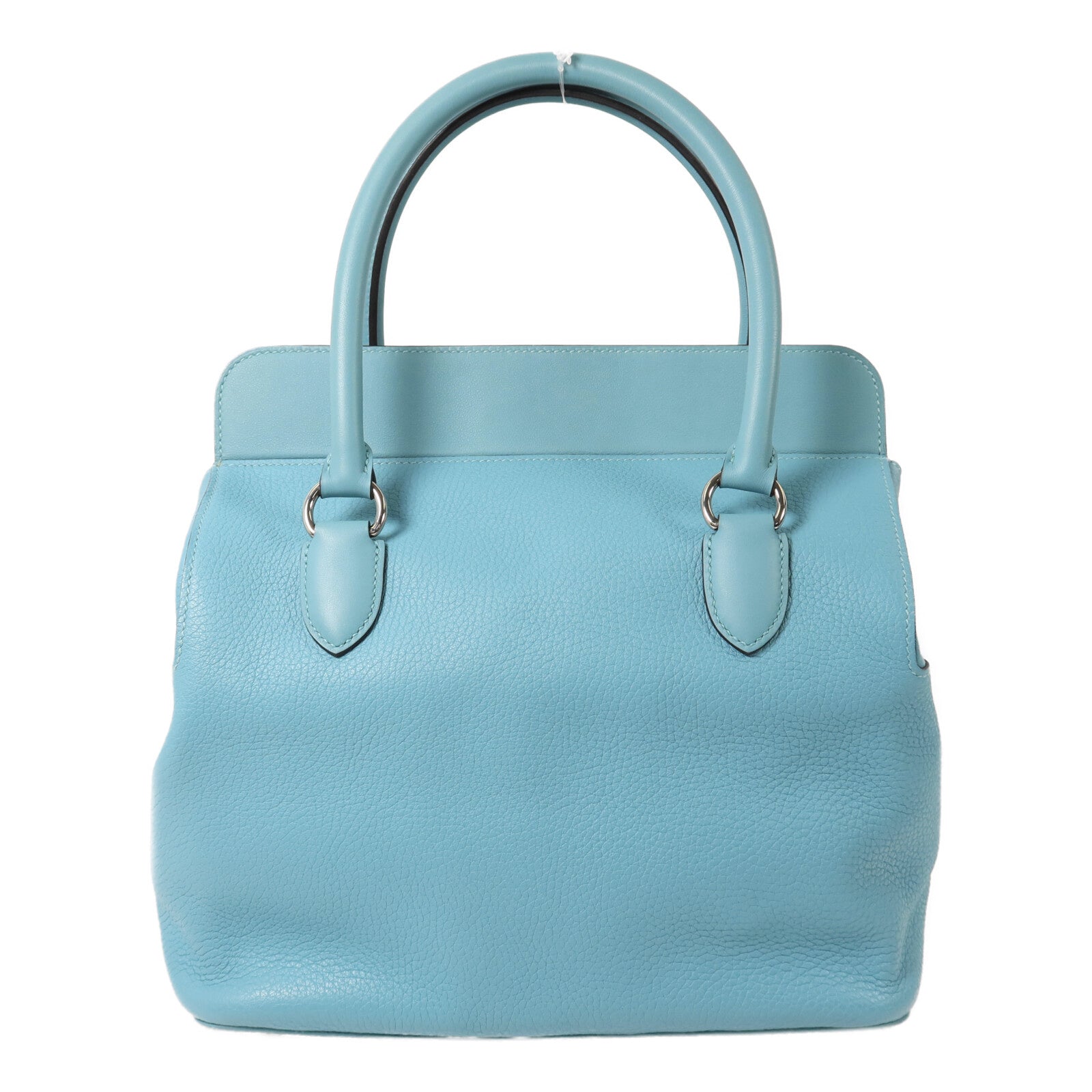 HERMES Clemence皮革Toolbox 26手挽肩背兩用袋Bleu Saint Cyr