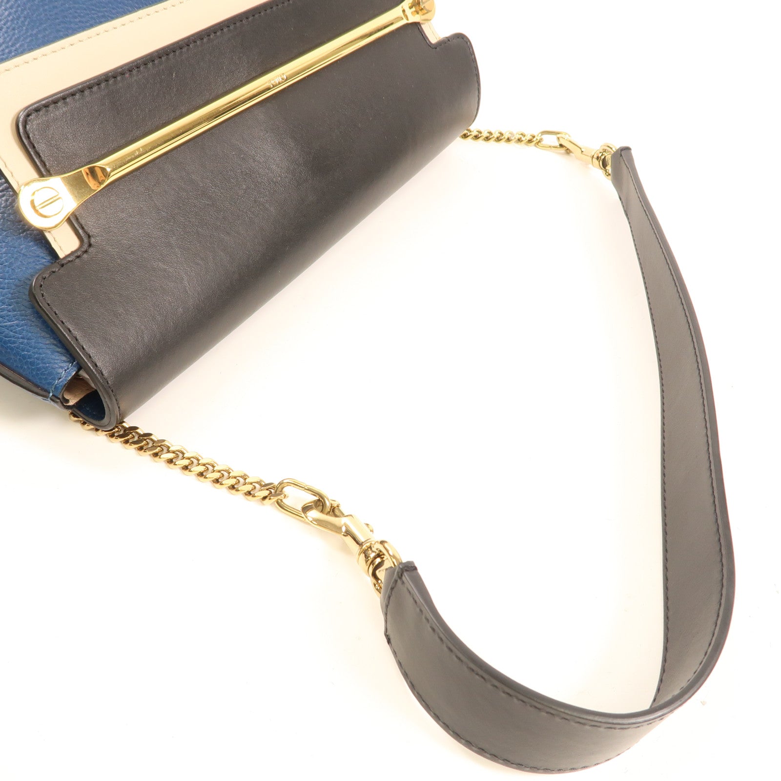 Chloe 牛皮皮革Shoulder Tote金扣肩背袋