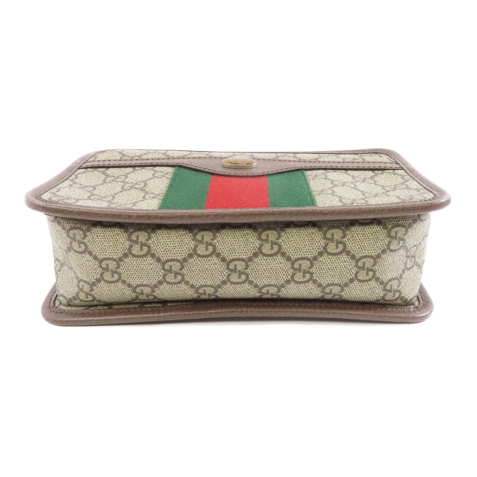 GUCCI 塗層帆布GG Superme Ophidia金扣手挽肩背兩用袋啡色