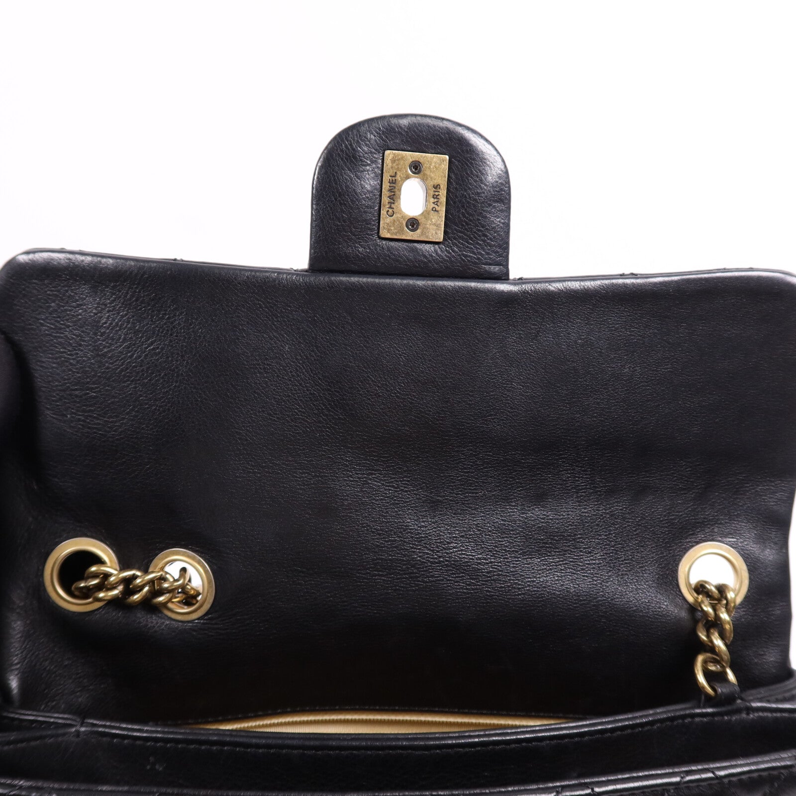 CHANEL 牛皮皮革Chain Shoulder Bag金扣鏈帶肩背袋