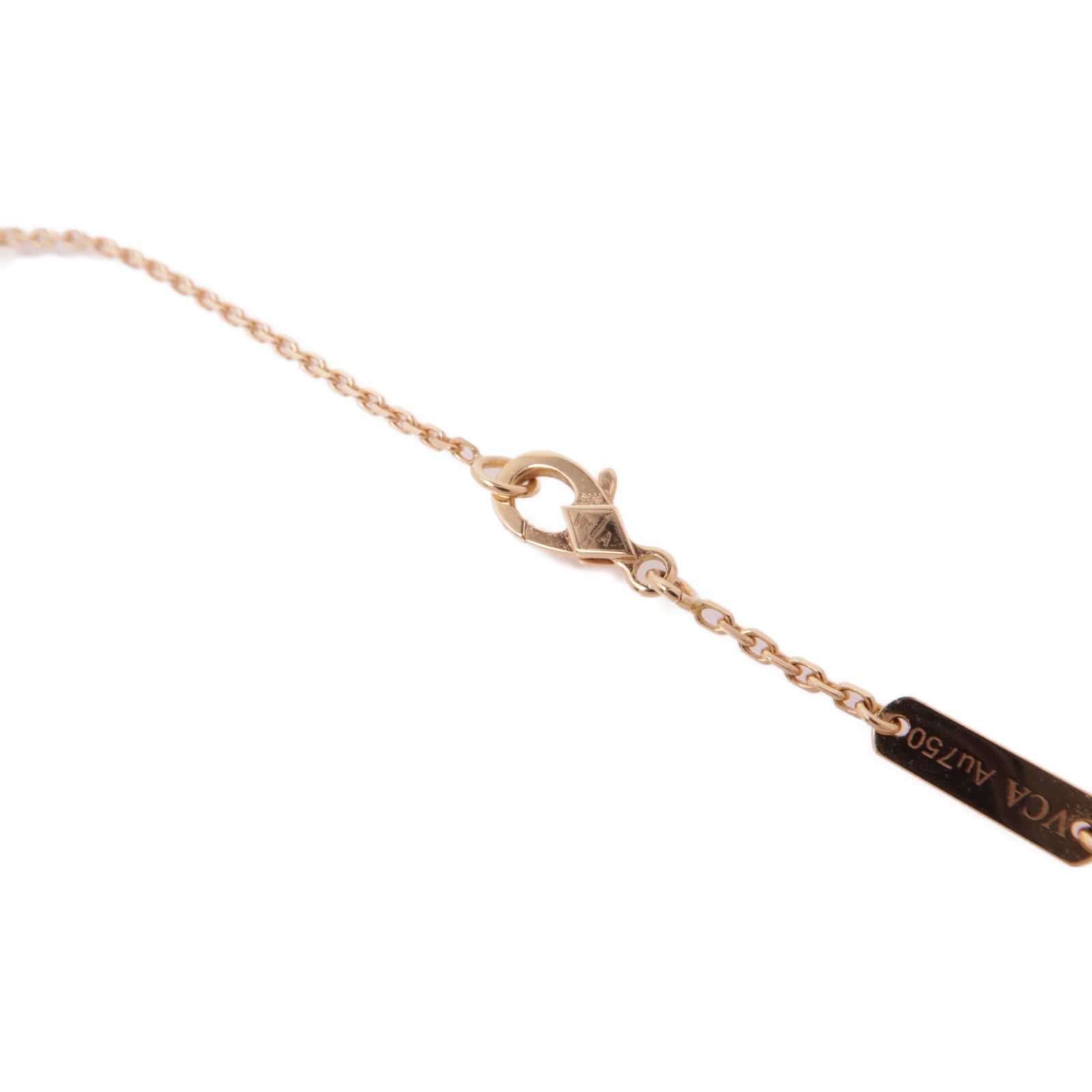 Van Cleef & Arpels 18K玫瑰金Vintage Alhambra珍珠母貝項鍊
