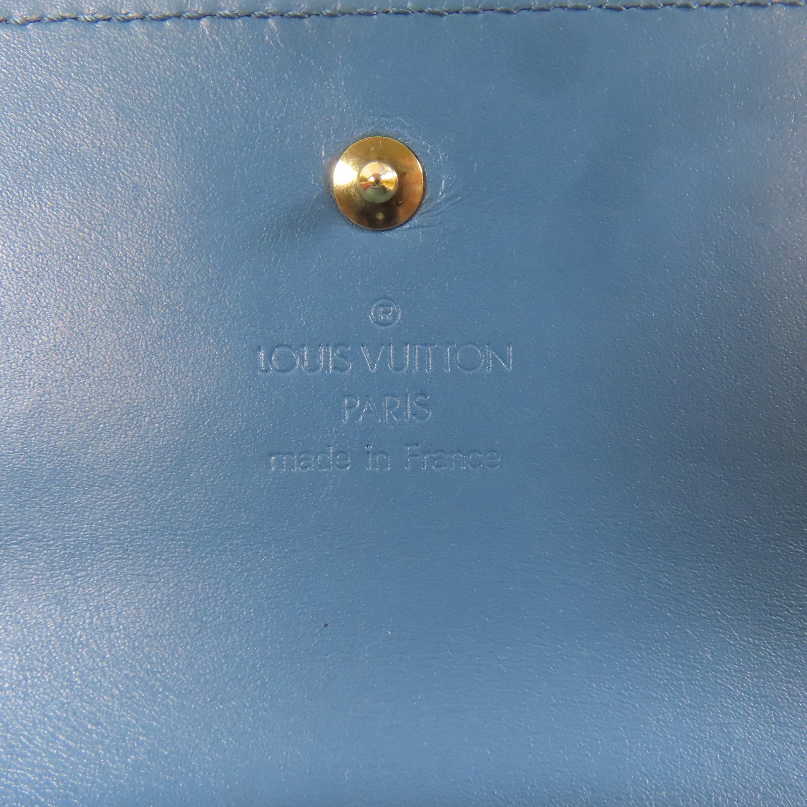 LOUIS VUITTON 【激減優惠】皮革Long Wallet金扣長錢包藍色