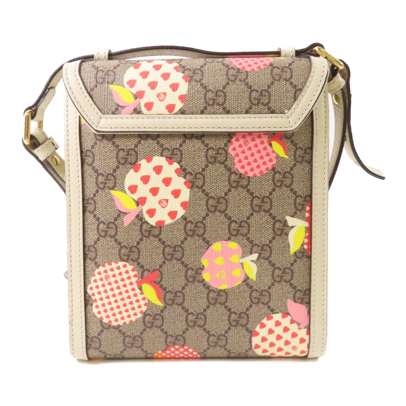 GUCCI 塗層帆布GG Emboss Messenger Bag金扣肩背袋