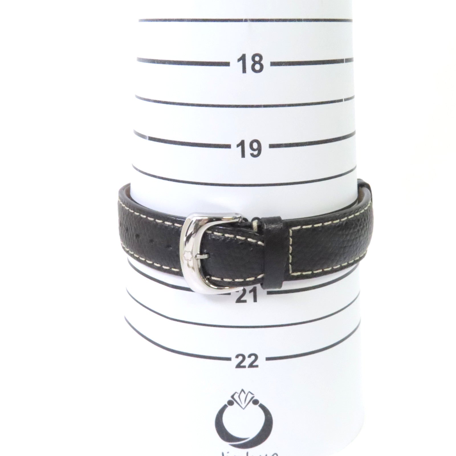MONTBLANC Meisterstuck Watch不鏽鋼/牛皮皮帶石英機芯手錶白色