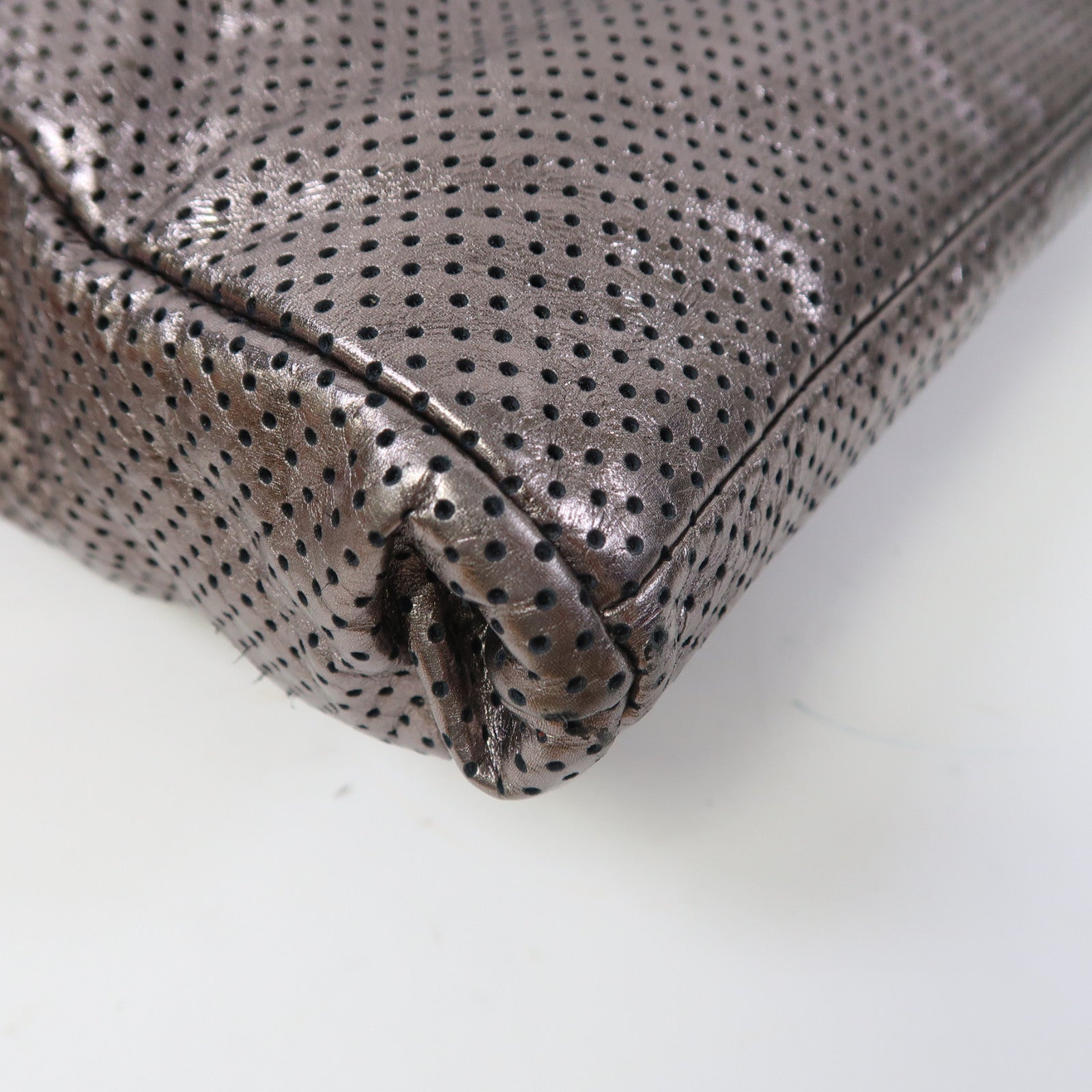 CHANEL 【激減優惠】皮革Reissue Metallic Bag金扣/銀扣鏈帶肩背袋銀色