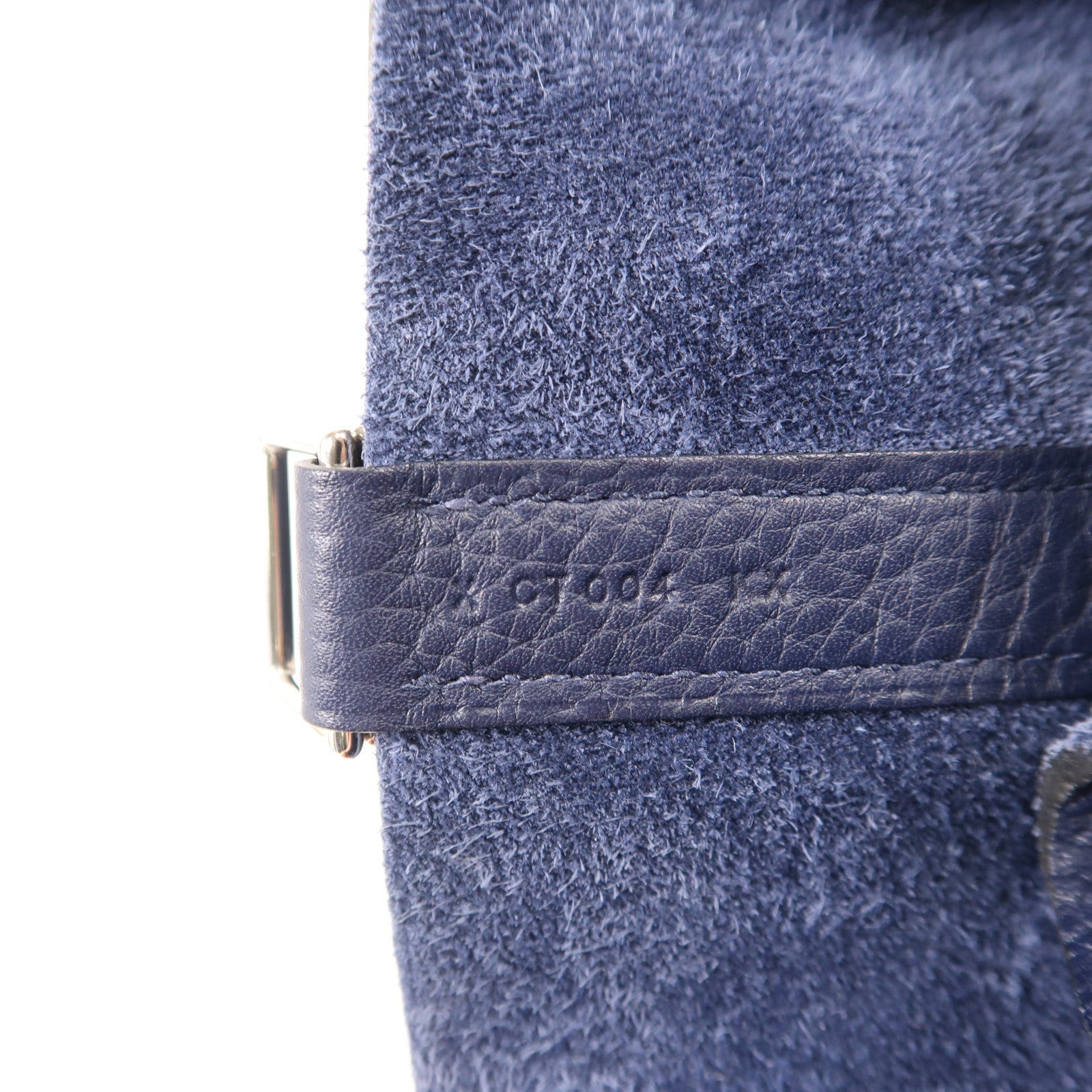 HERMES Clemence皮革Picotin GM銀扣手挽袋Bleu Nuit