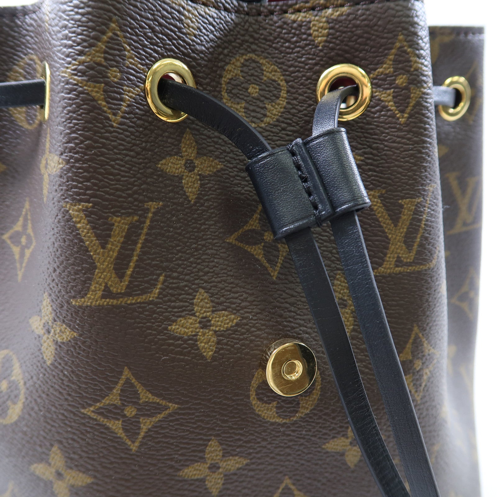 LOUIS VUITTON Monogram Montsouris BB金扣背包棕色/黑色
