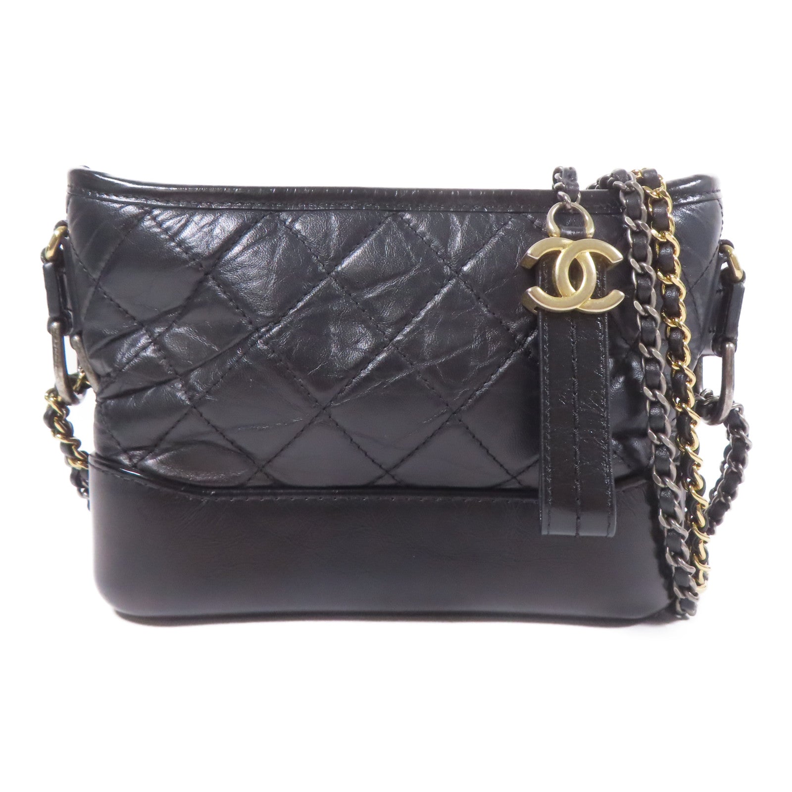 CHANEL 牛皮皮革Gabrielle鏈帶肩背袋