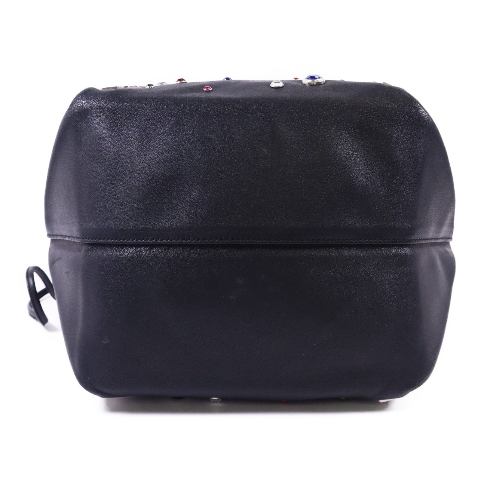 SAINT LAURENT 羊皮皮革Gem Stud Embellished Teddy銀扣鏈帶肩背袋