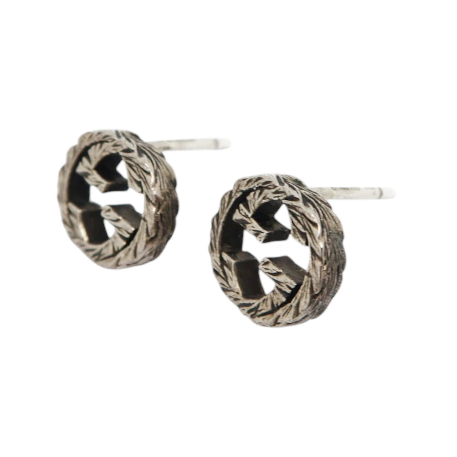 GUCCI 925純銀Interlocking G Earring耳環