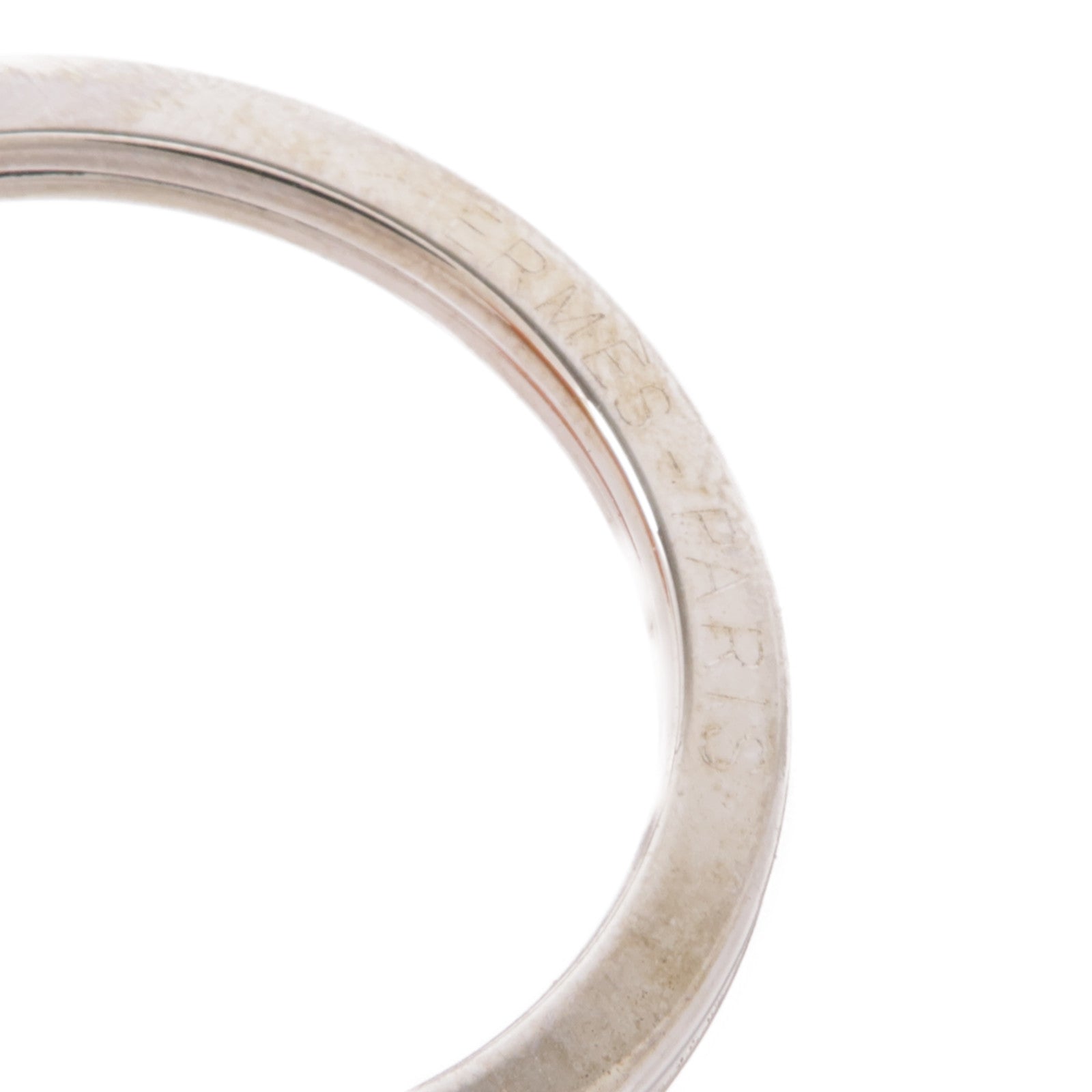 HERMES Swift皮革Carmen Charm銀扣掛飾Orange