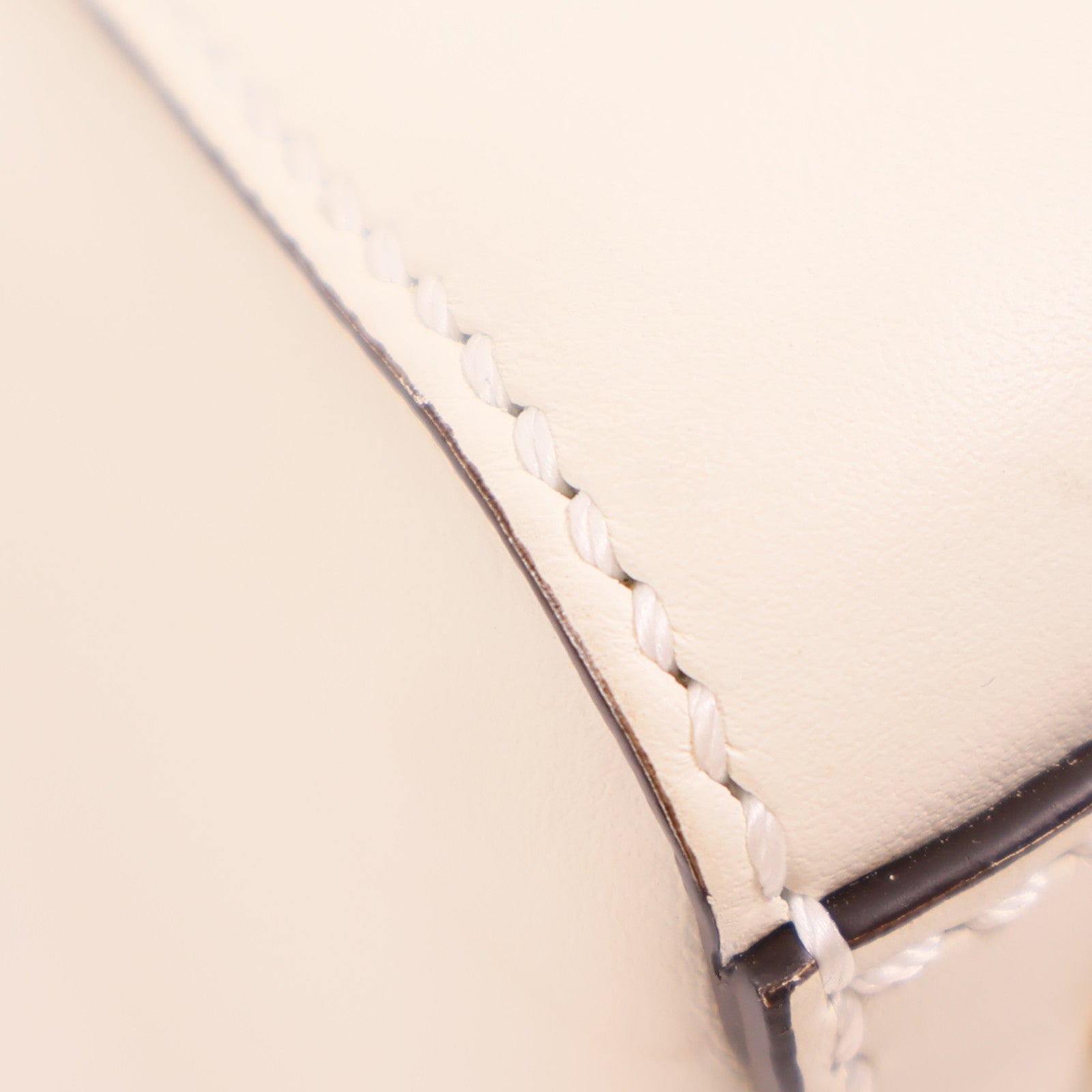 FENDI GHW Dotcom Bag Shoulder Bag 8BN299 Calfskin Leather White