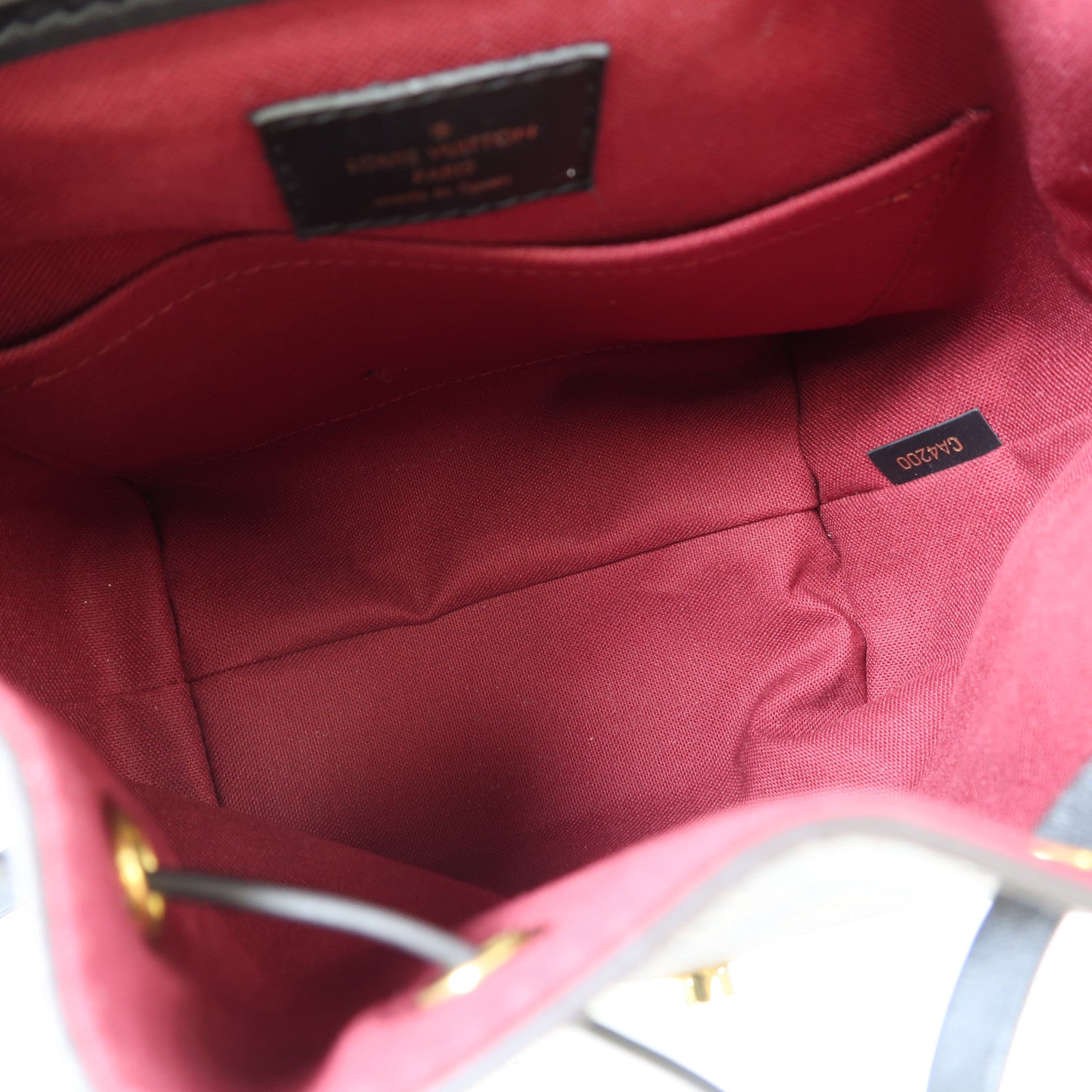 LOUIS VUITTON Monogram Montsouris BB金扣背包棕色/黑色