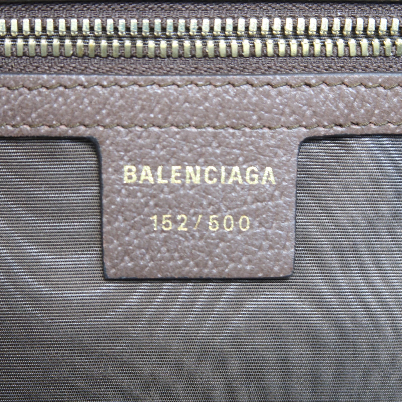 BALENCIAGA 塗層帆布Tote Bag金扣肩背袋啡色