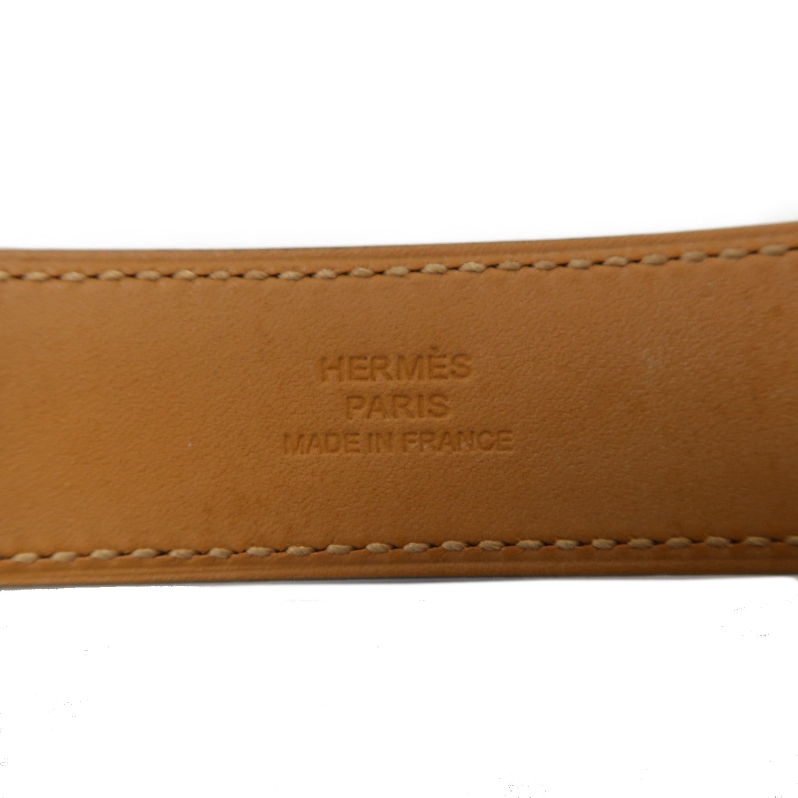 HERMES Epsom皮革/金屬Collier de Chien 24 Bracelet手鐲黒色/銀色