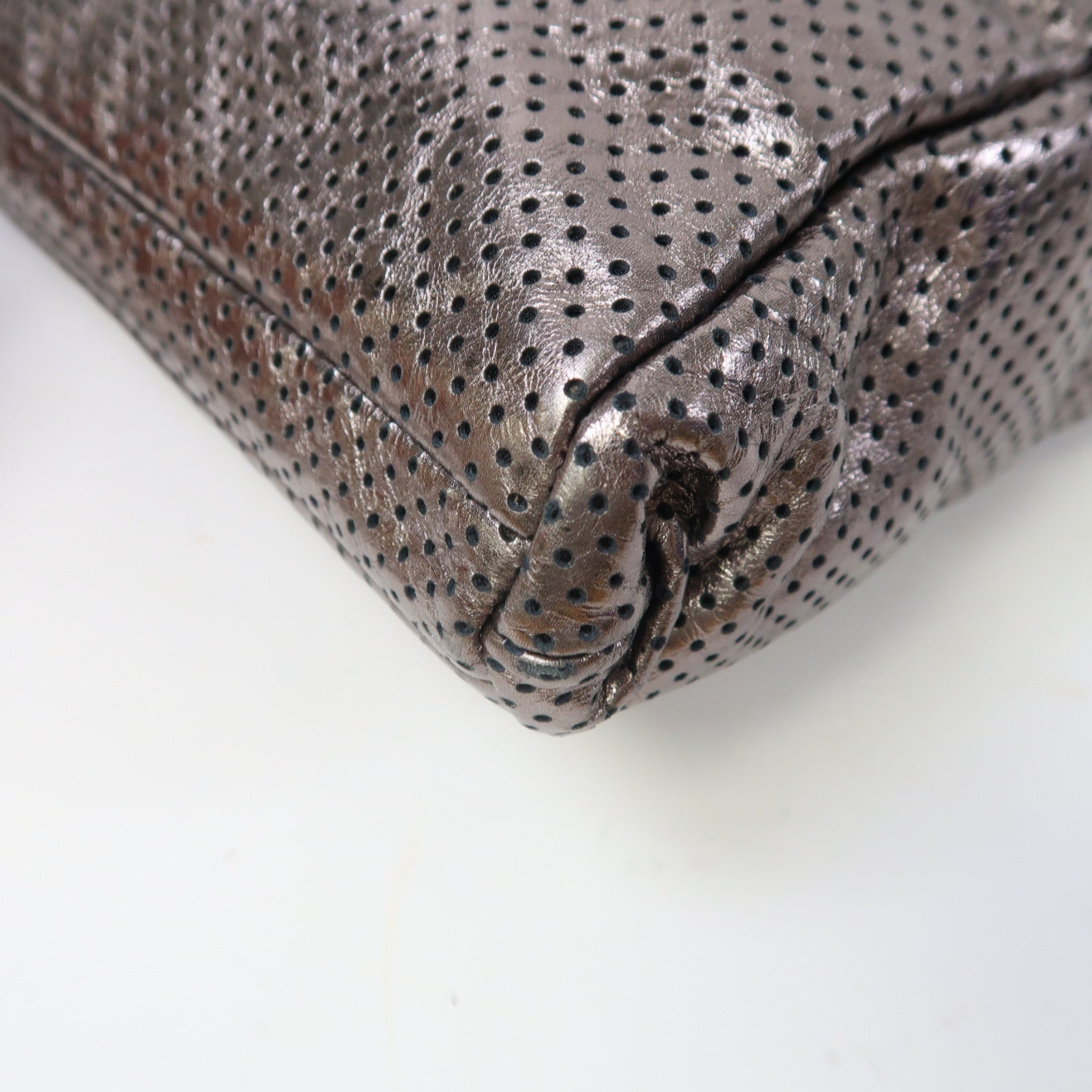 CHANEL 【激減優惠】皮革Reissue Metallic Bag金扣/銀扣鏈帶肩背袋銀色