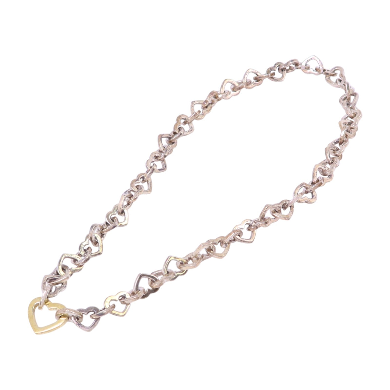 TIFFANY＆CO 925純銀Heart Link Necklace銀扣項鏈