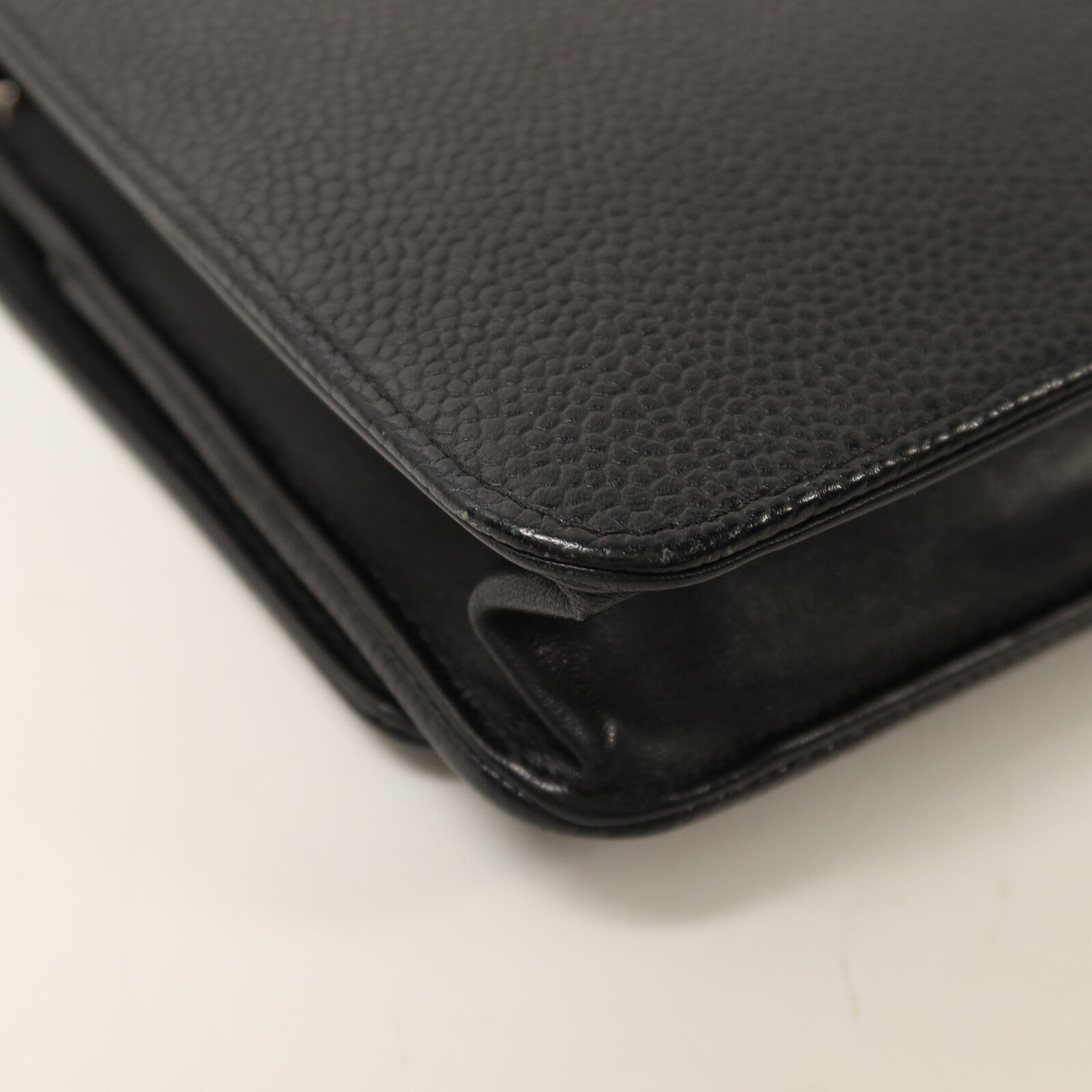 CHANEL 牛皮皮革Timeless CC Wallet On Chain銀扣鏈帶肩背袋