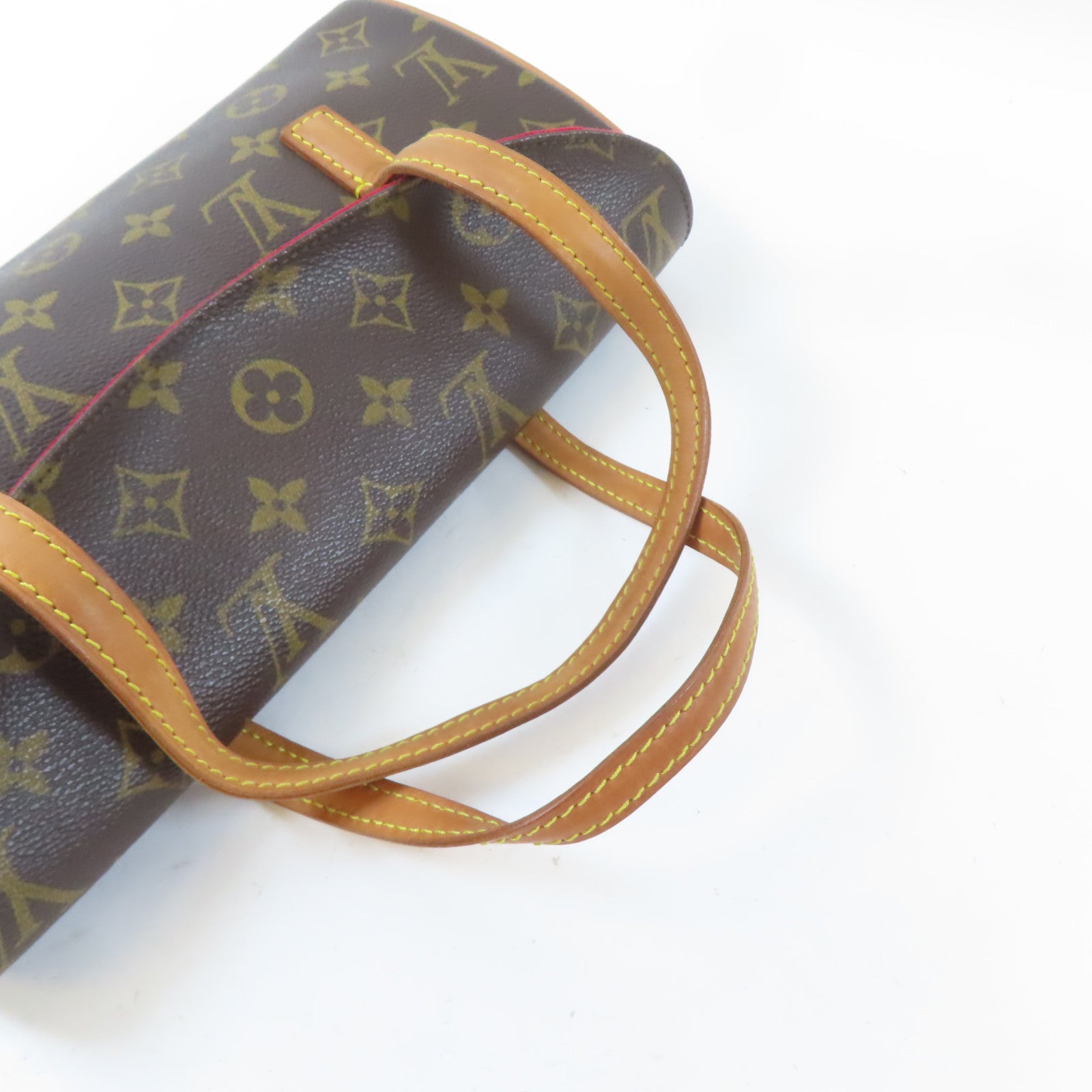 LOUIS VUITTON Monogram Sonatine金扣手挽袋啡色