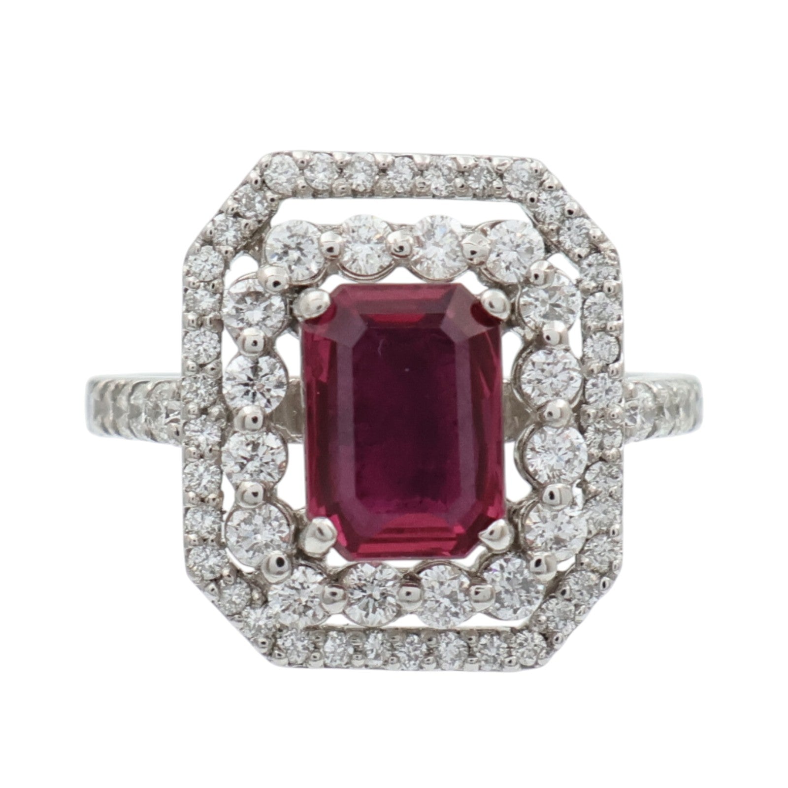 JEWELRY PT900鉑金/紅寶石Ruby鑽石戒指