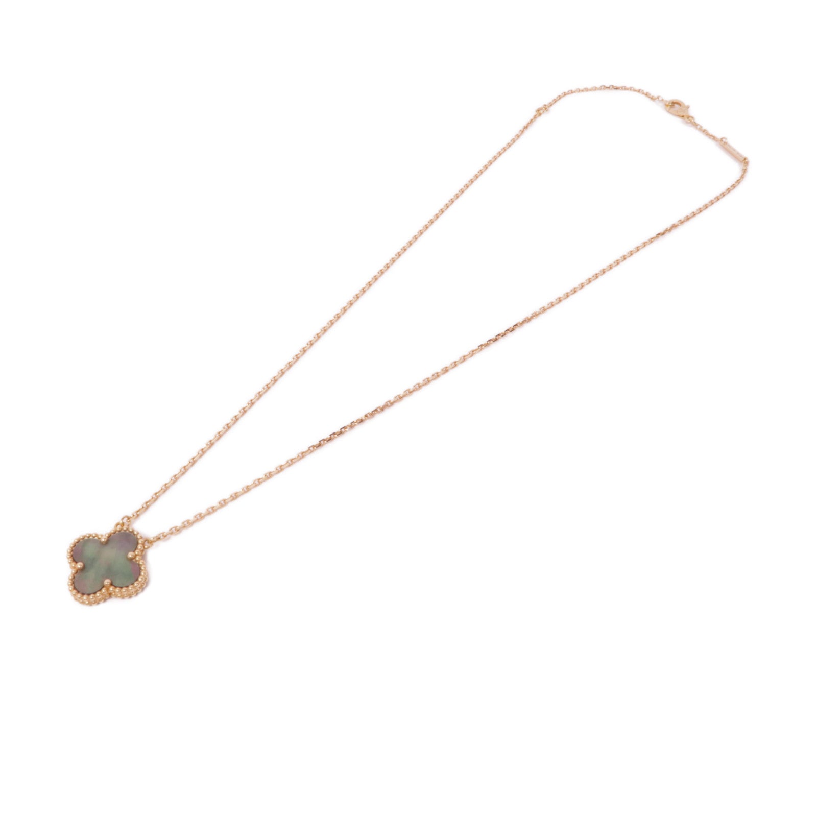 Van Cleef & Arpels 18K玫瑰金Vintage Alhambra珍珠母貝項鍊
