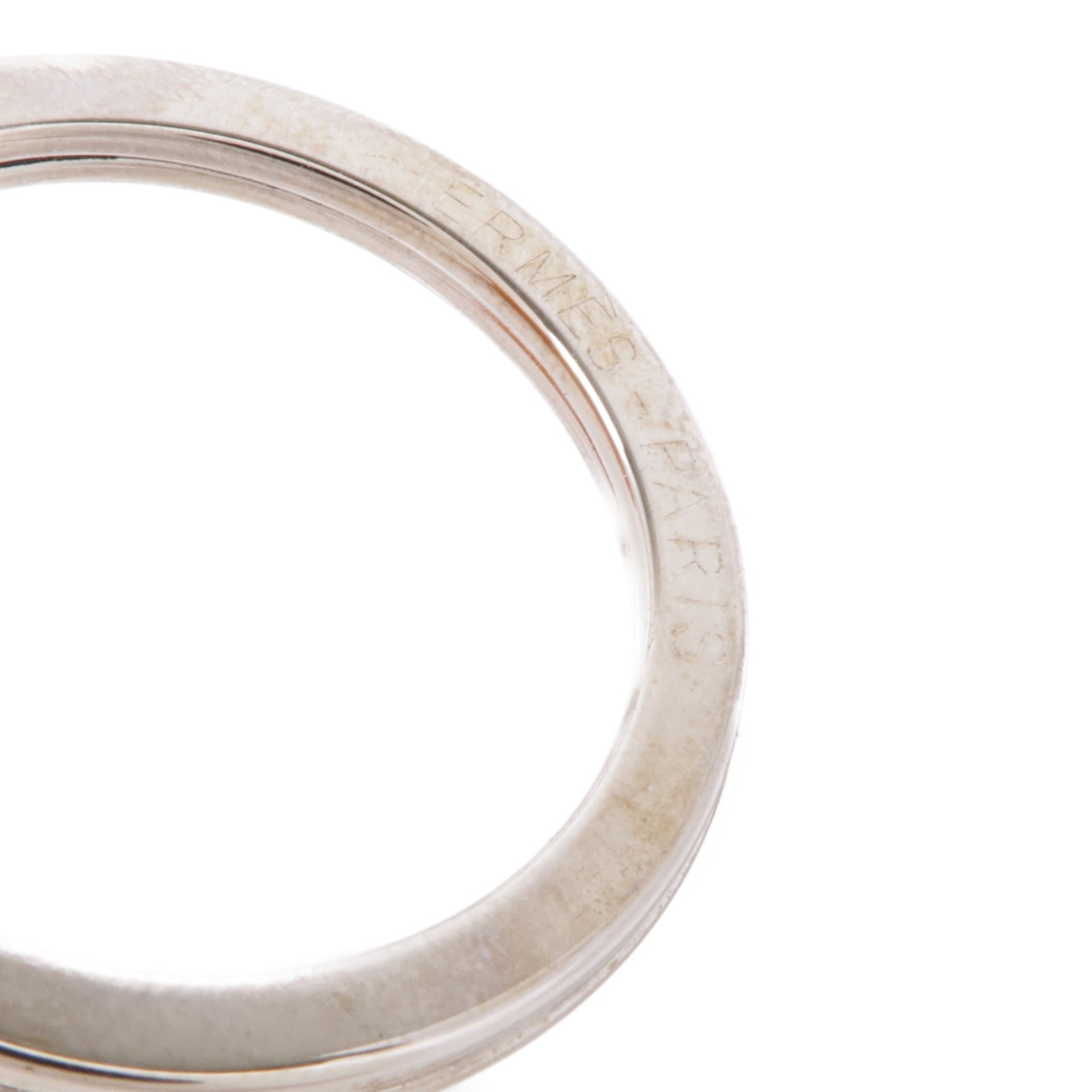 HERMES Swift皮革Carmen Charm銀扣掛飾Orange