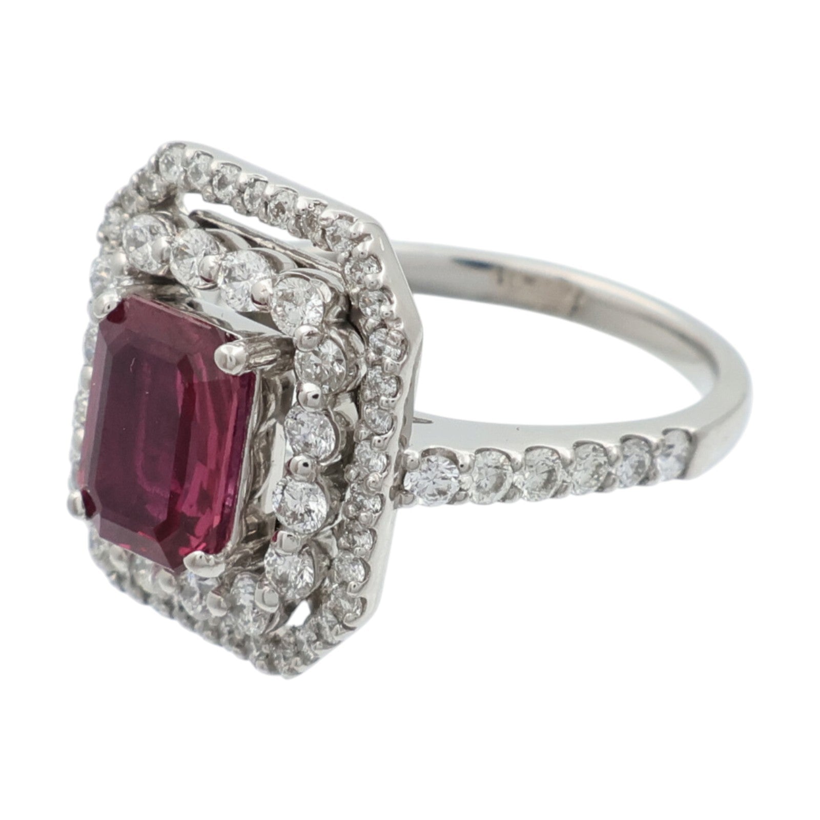 JEWELRY PT900鉑金/紅寶石Ruby鑽石戒指