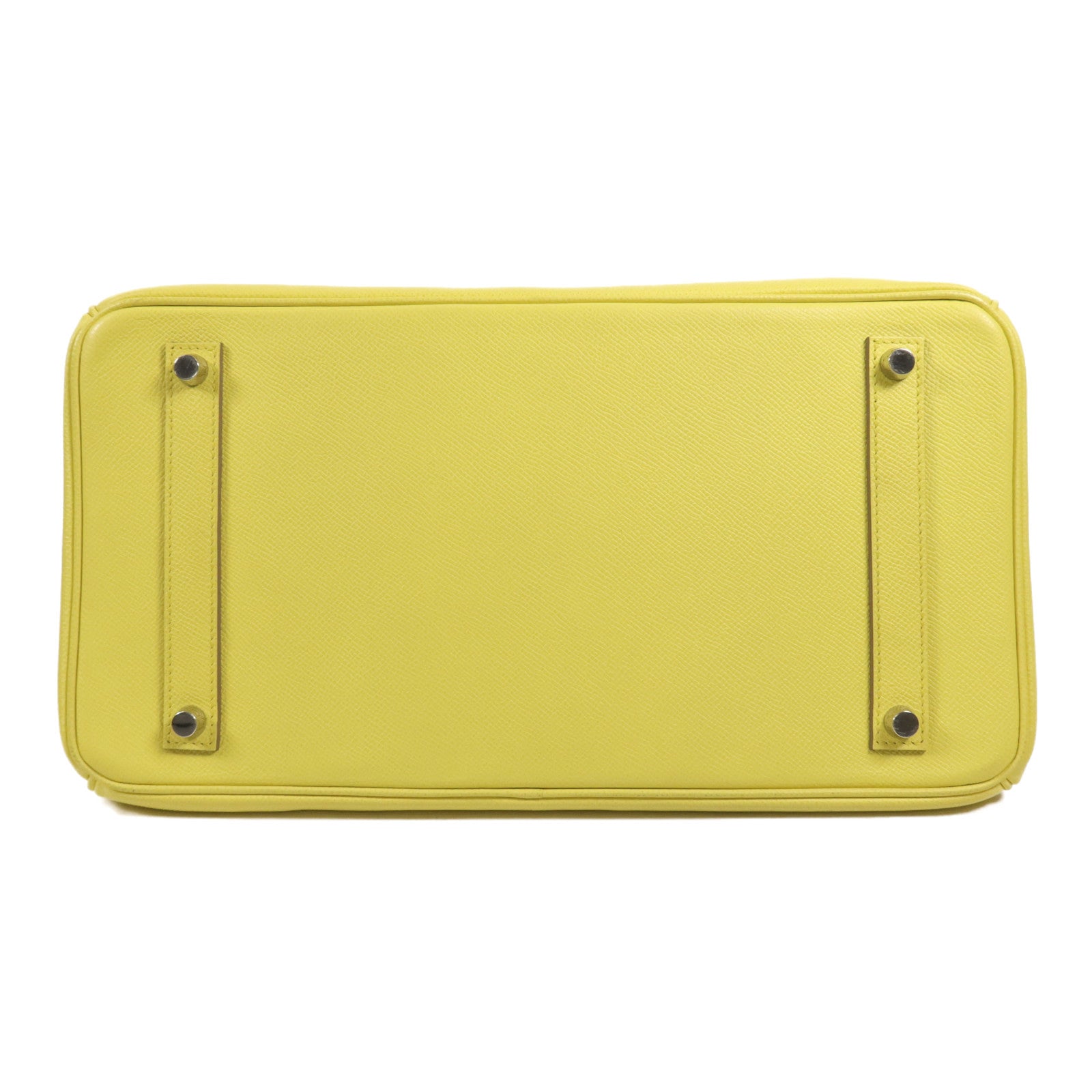 HERMES Epsom皮革Birkin 35銀扣手挽袋Lime