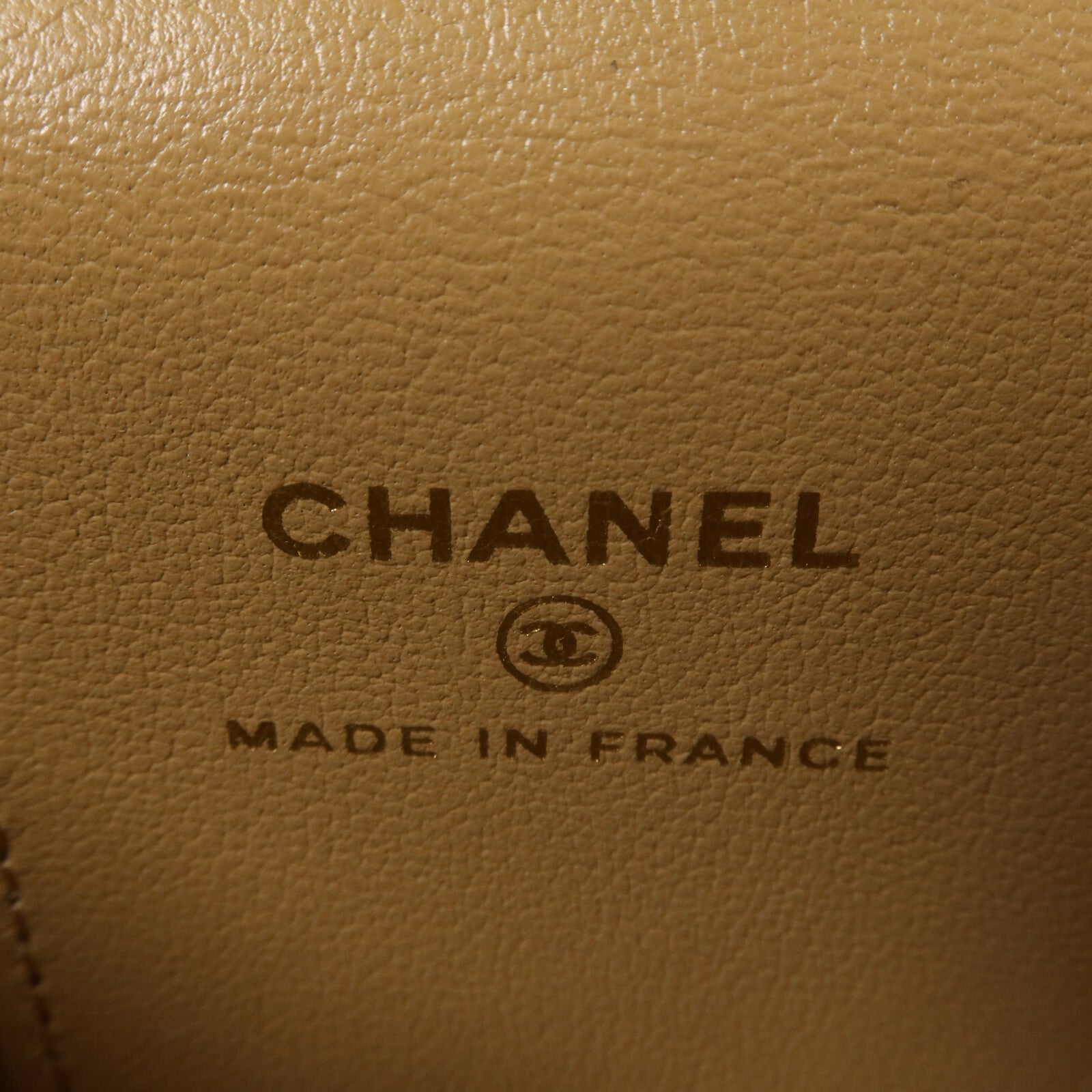 CHANEL 羊皮皮革Vanity Case鏈帶手挽肩背兩用袋