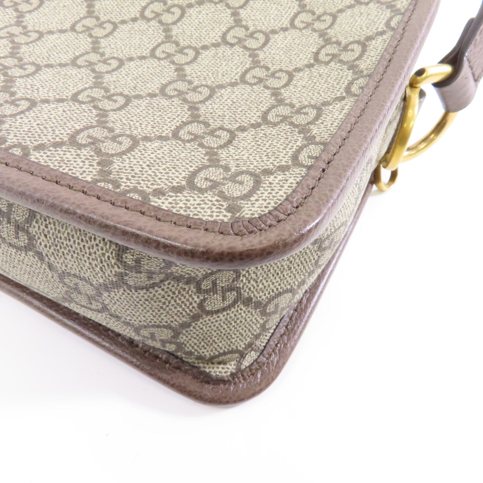 GUCCI 塗層帆布GG Superme Ophidia金扣手挽肩背兩用袋啡色