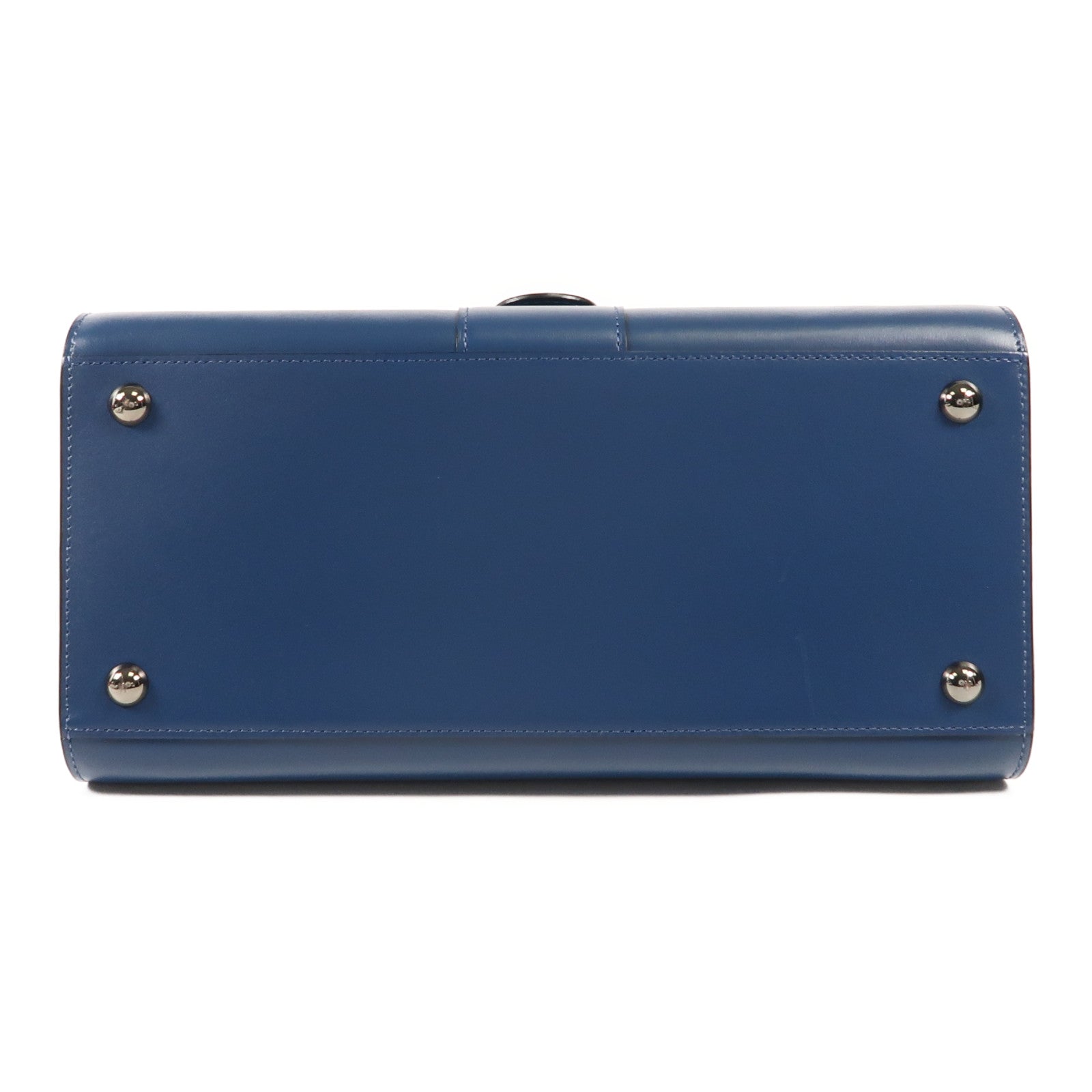 Delvaux 牛皮皮革Brillant MM銀扣手挽肩背兩用袋