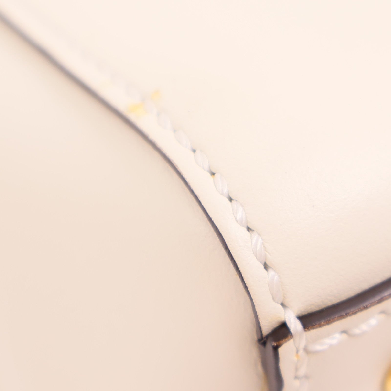 FENDI GHW Dotcom Bag Shoulder Bag 8BN299 Calfskin Leather White