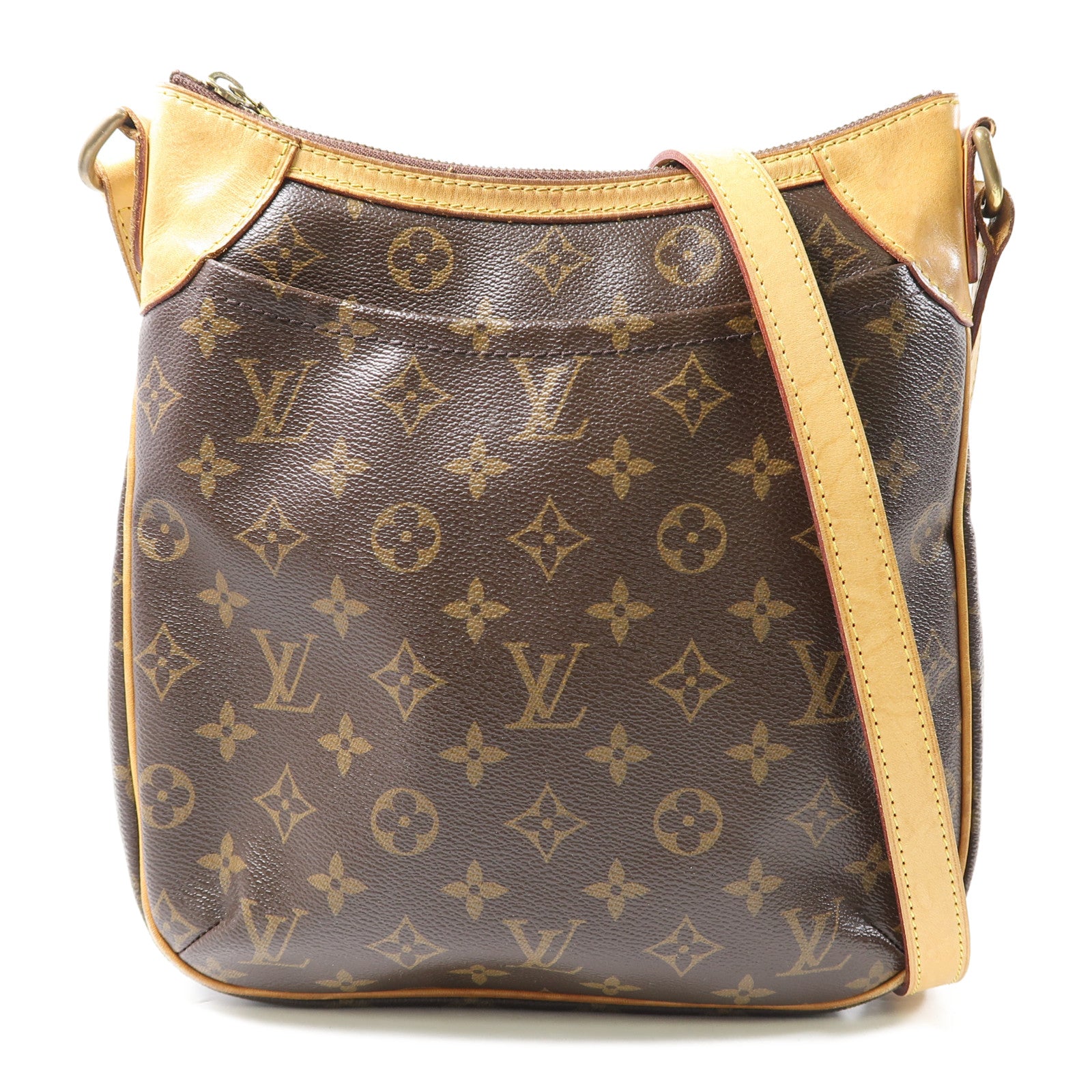 LOUIS VUITTON 【激減優惠】Monogram Odeon PM金扣肩背袋啡色