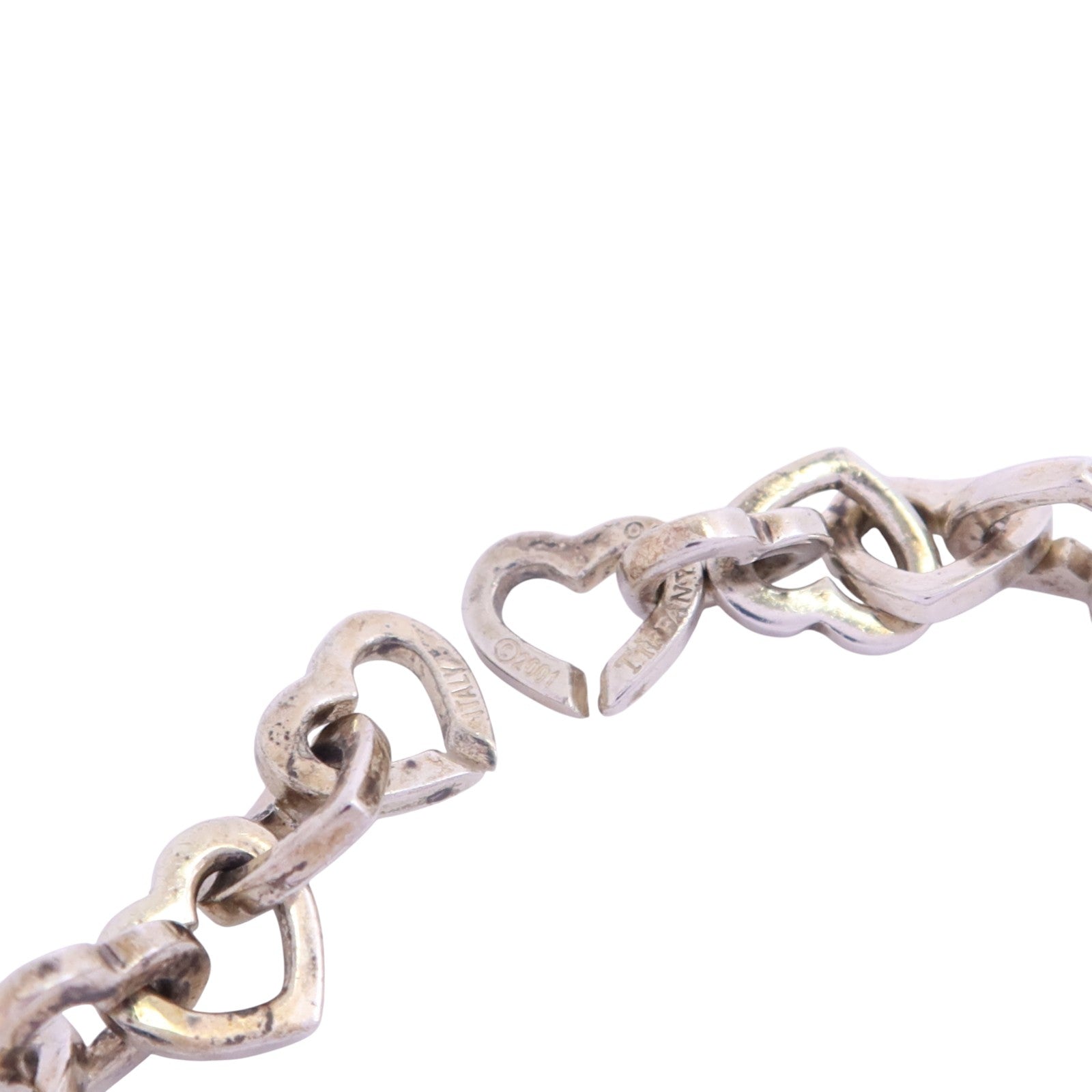 TIFFANY＆CO 925純銀Heart Link Necklace銀扣項鏈