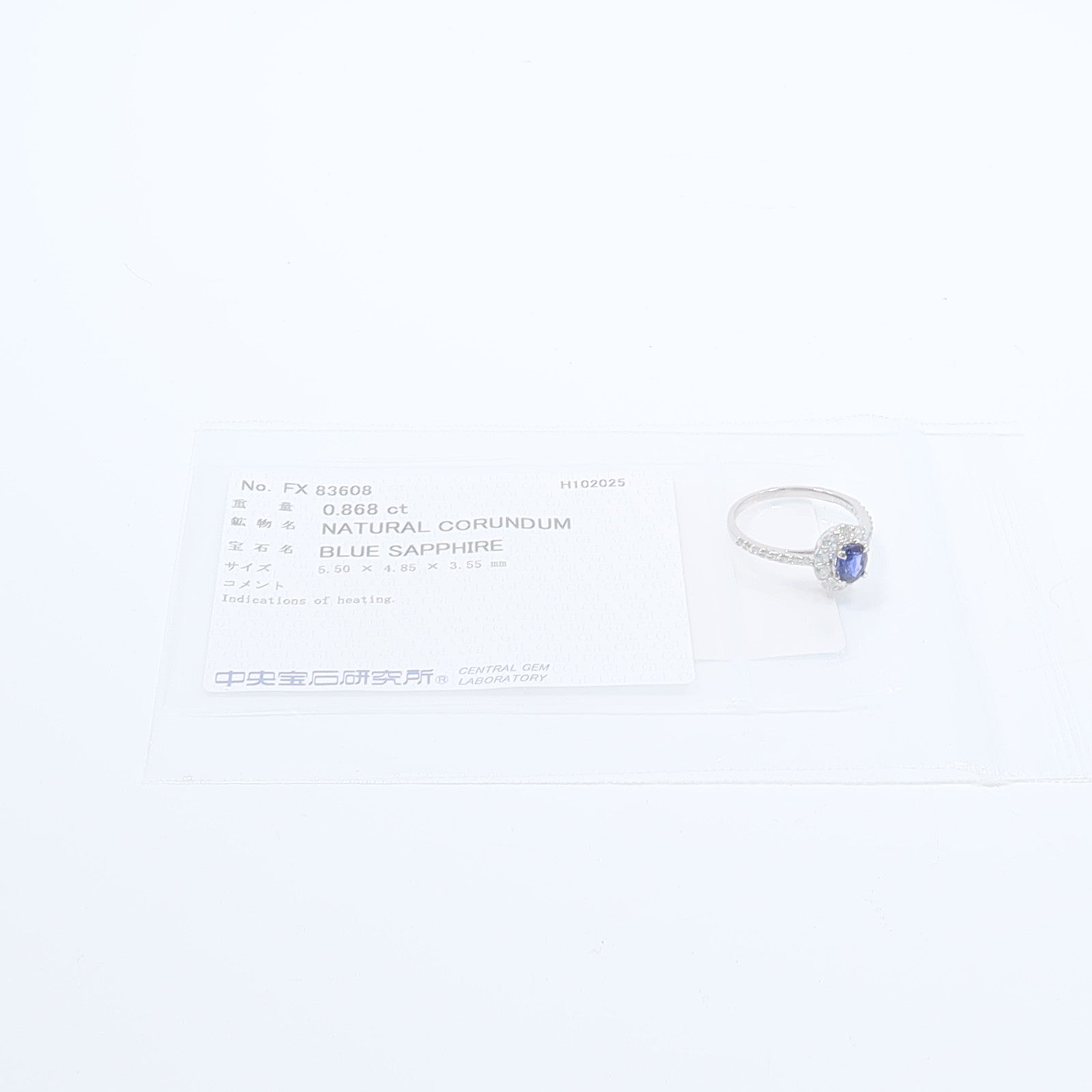 JEWELRY PT900鉑金Sapphire Ring藍寶石/鑽石戒指