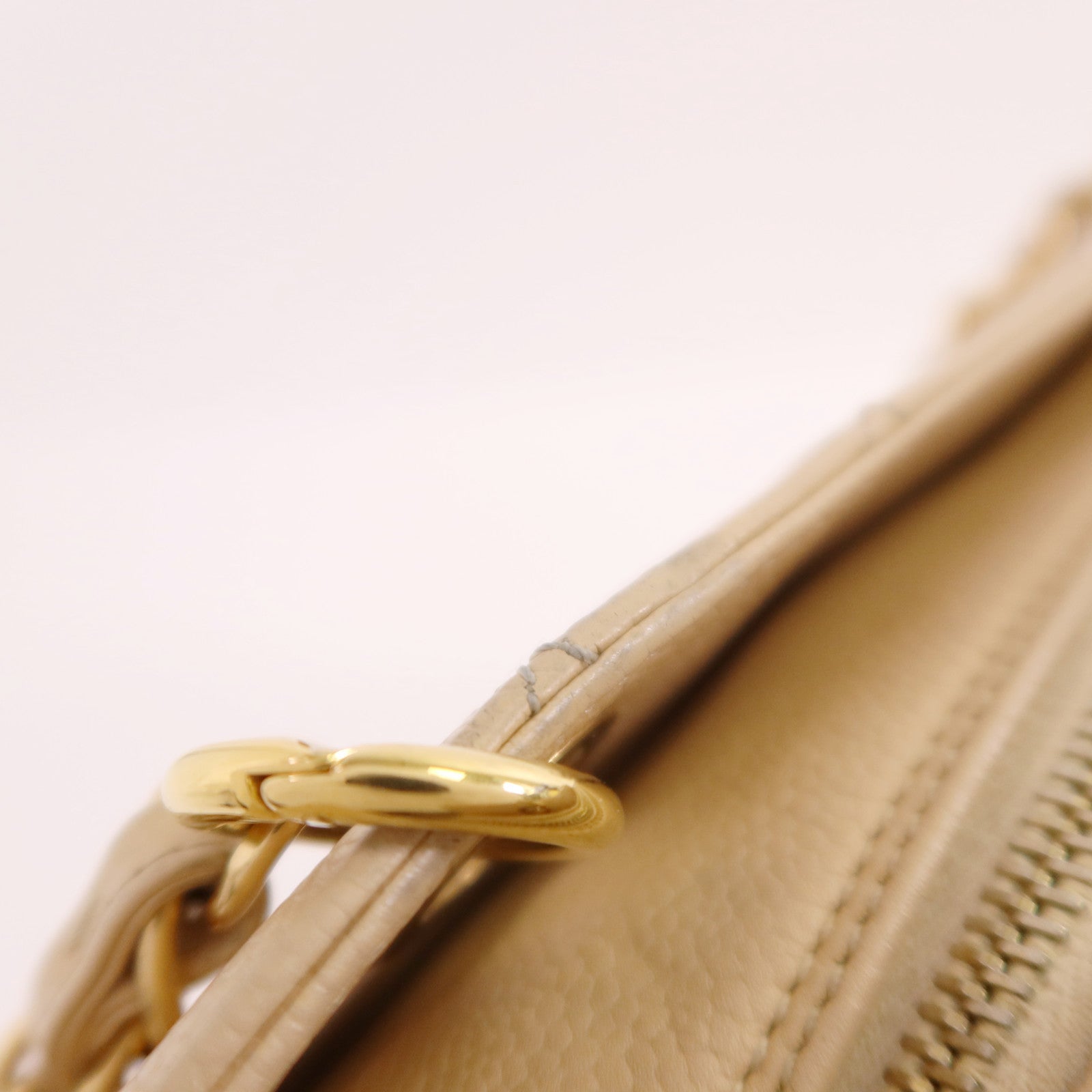 CHANEL 牛皮皮革Chain Shoulder金扣鏈帶肩背袋
